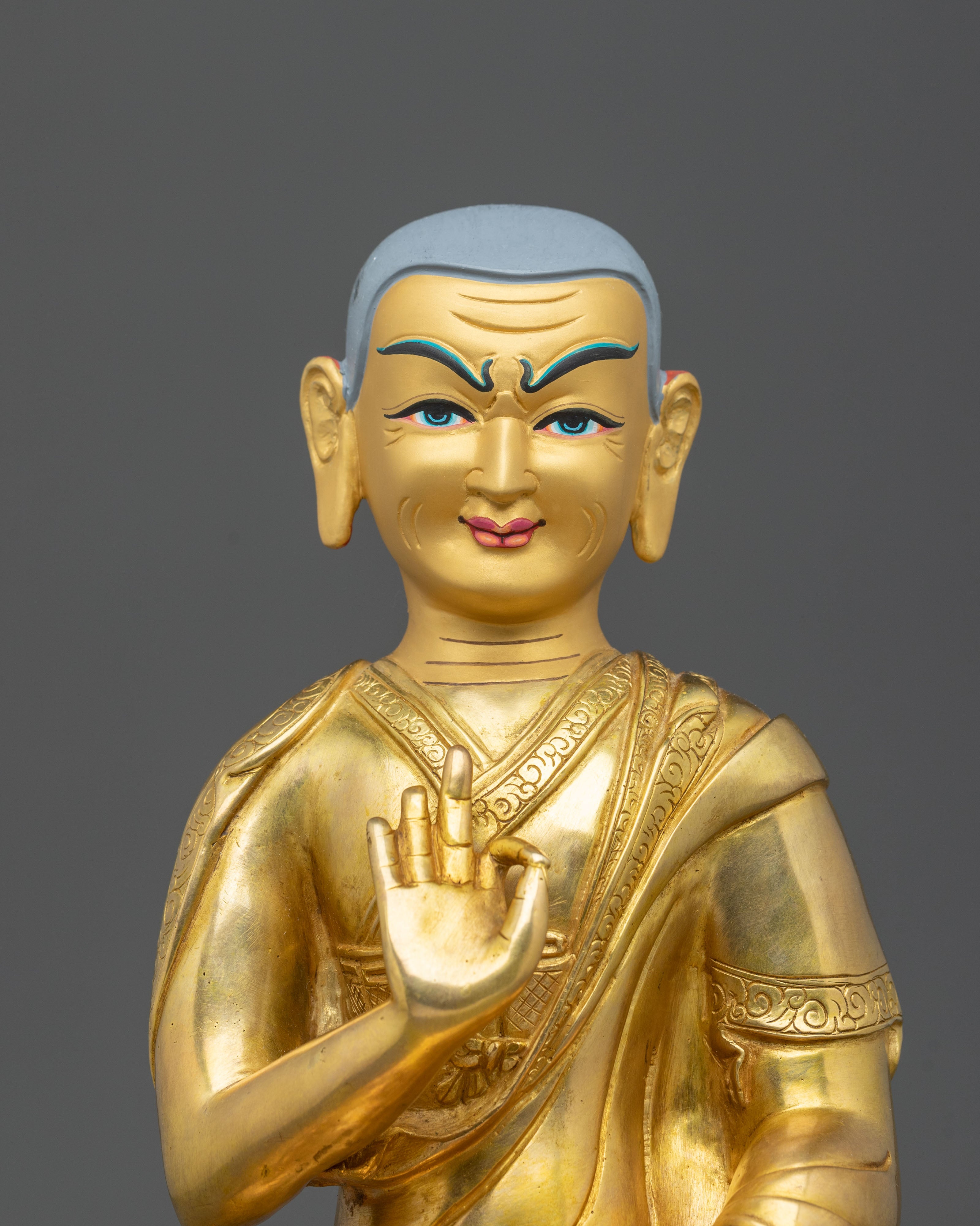 Tsongkhapa with Disciples Statue: Founder of the Gelug Tradition