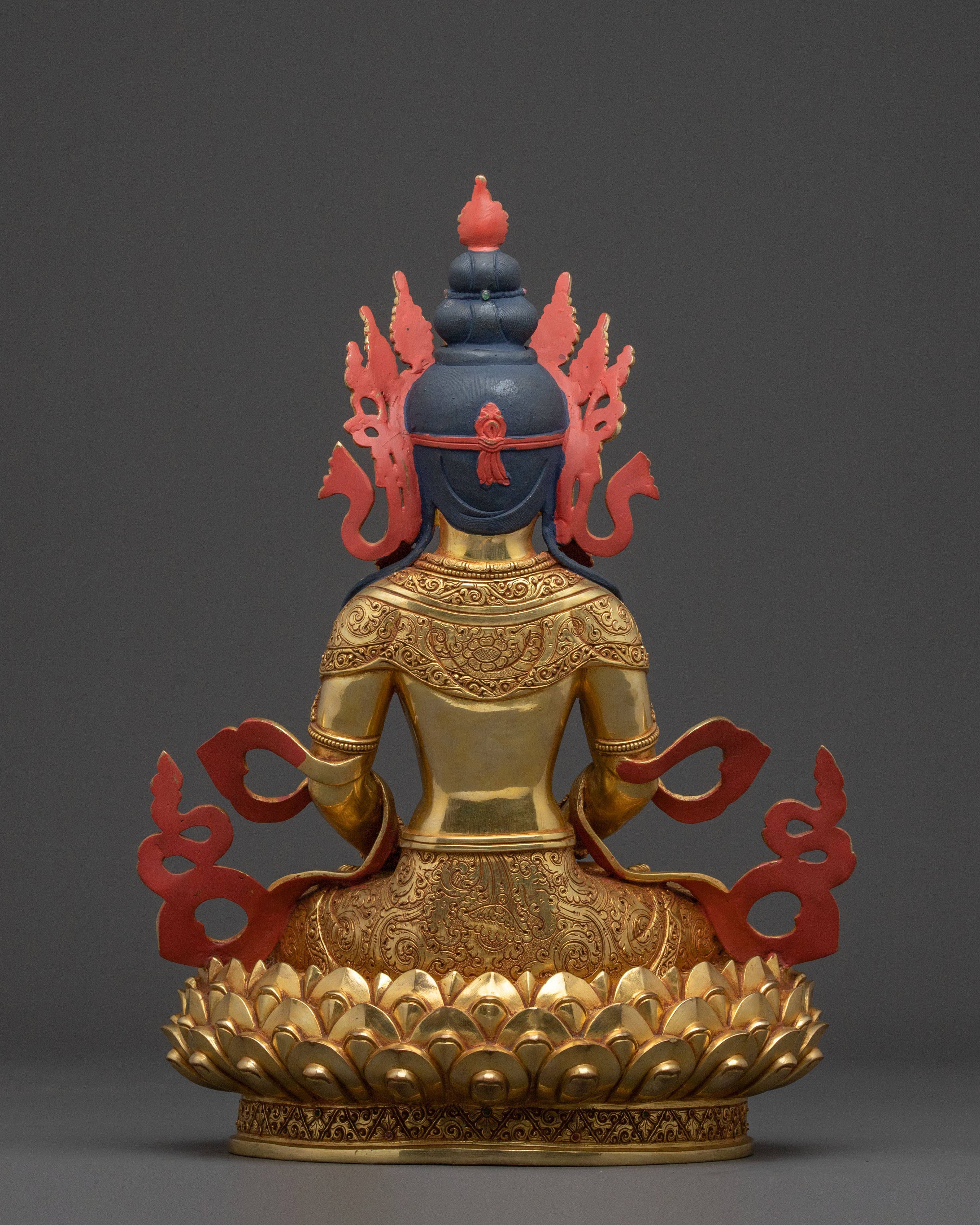 Golden Amitayus Blessing Statue |  Eternal Life
