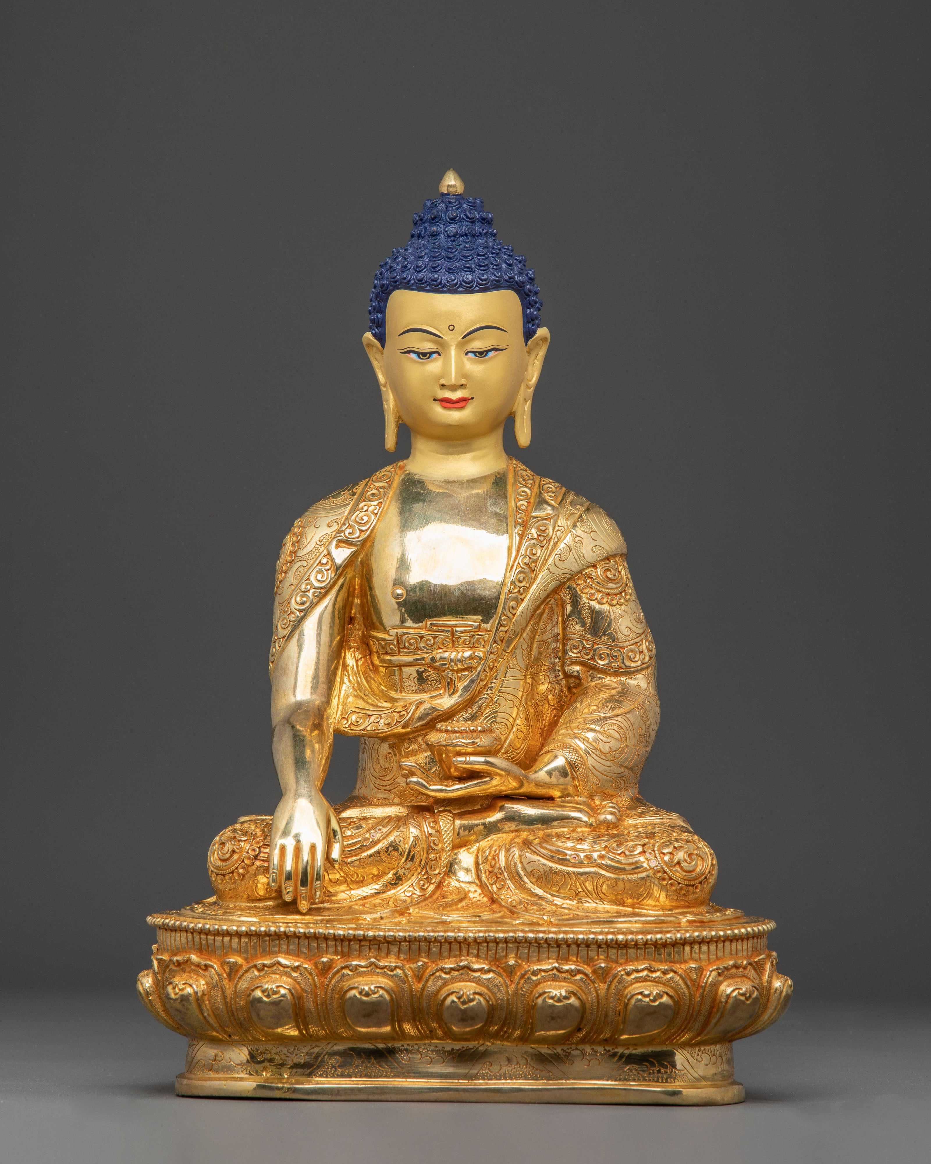 Enlightened Gautama Buddha 24k Gold-Glided Statue