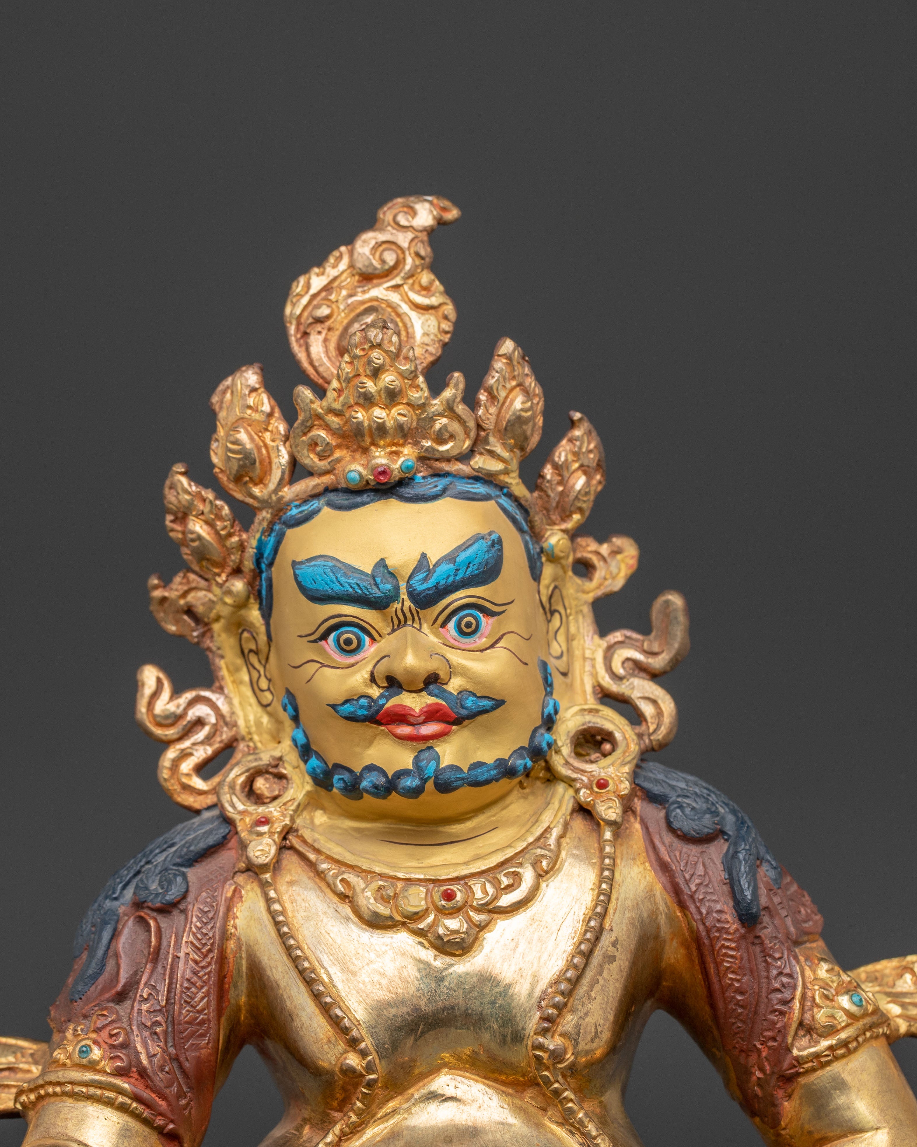 Handmade Golden Statue of Dzambhala | Guardian of Wealth