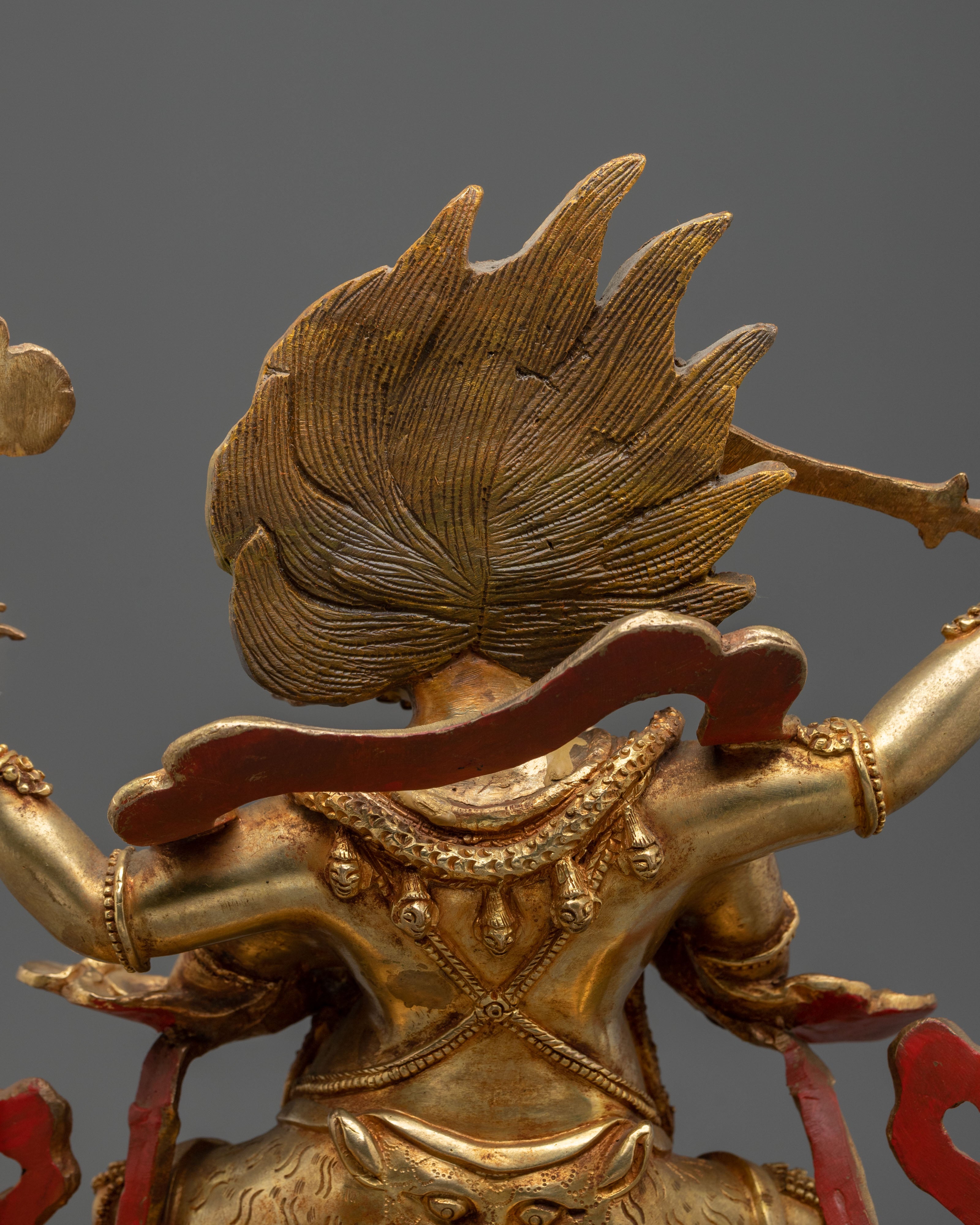 Chaturbhuja Mahakala Sculpture | Tibetan Protector Figurine