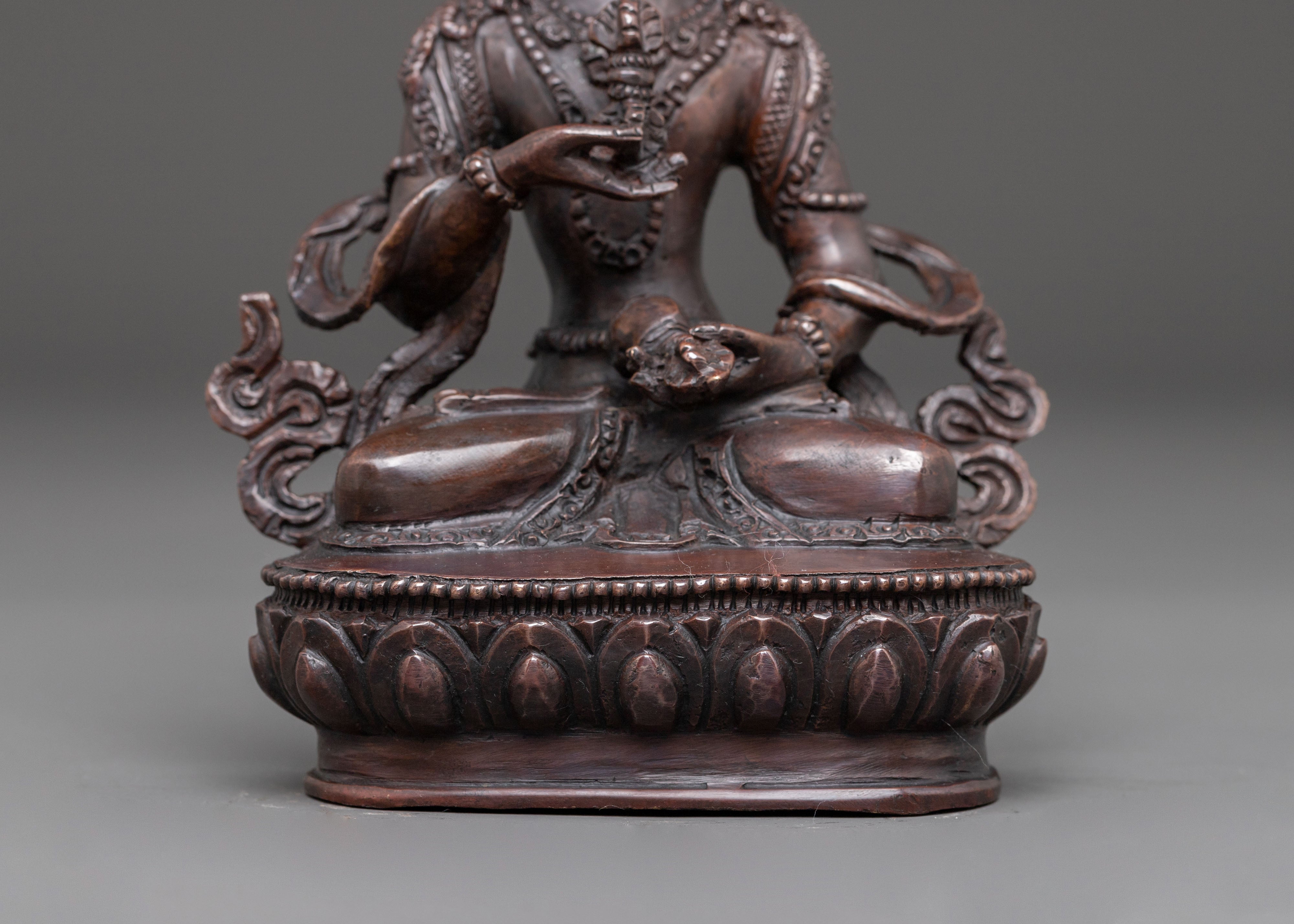 Handcrafted Vajrasattva Oxidized Statue | Tibetan Buddhist Purification