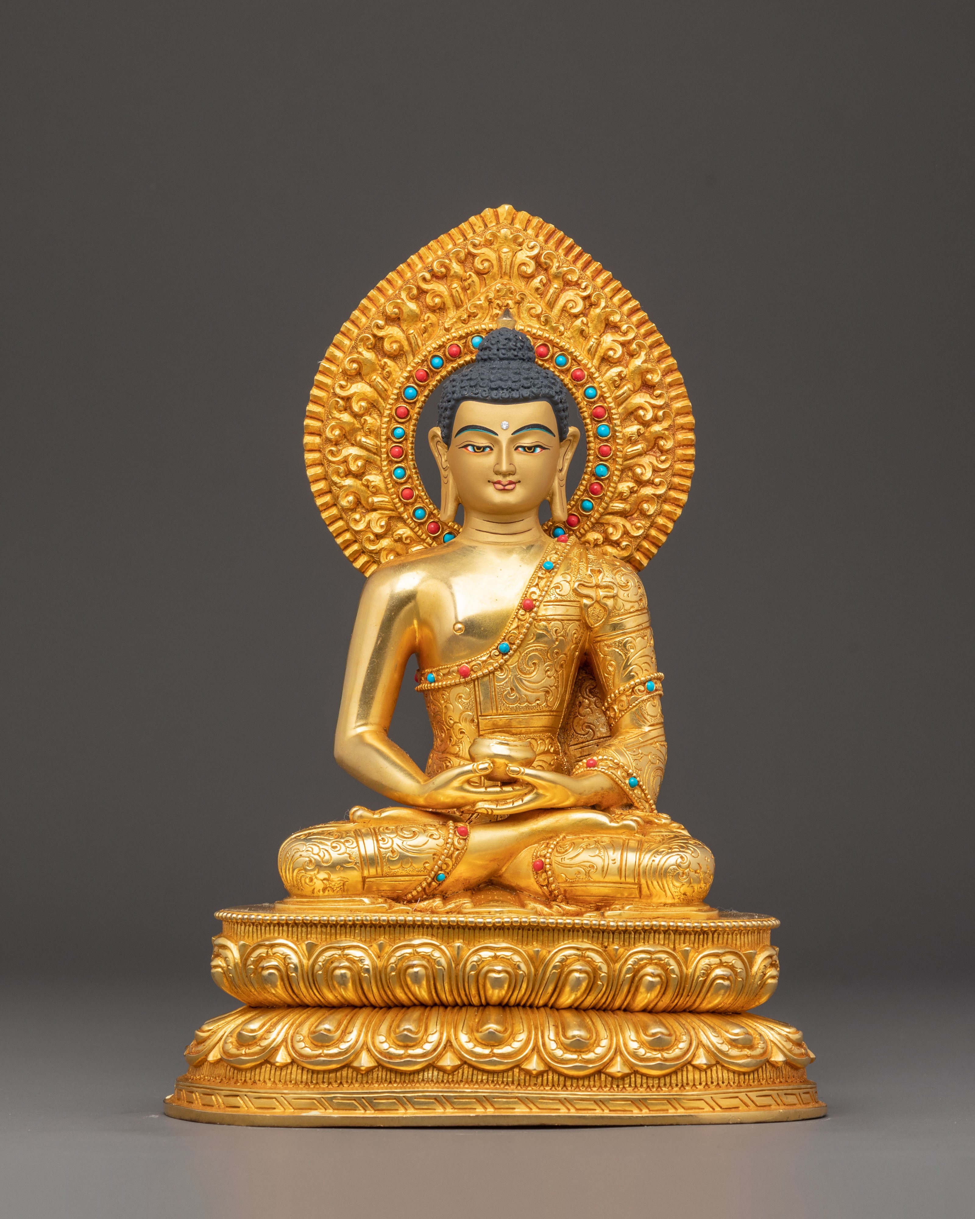 Handcrafted Golden Statue Set of Five Dhyani Buddhas