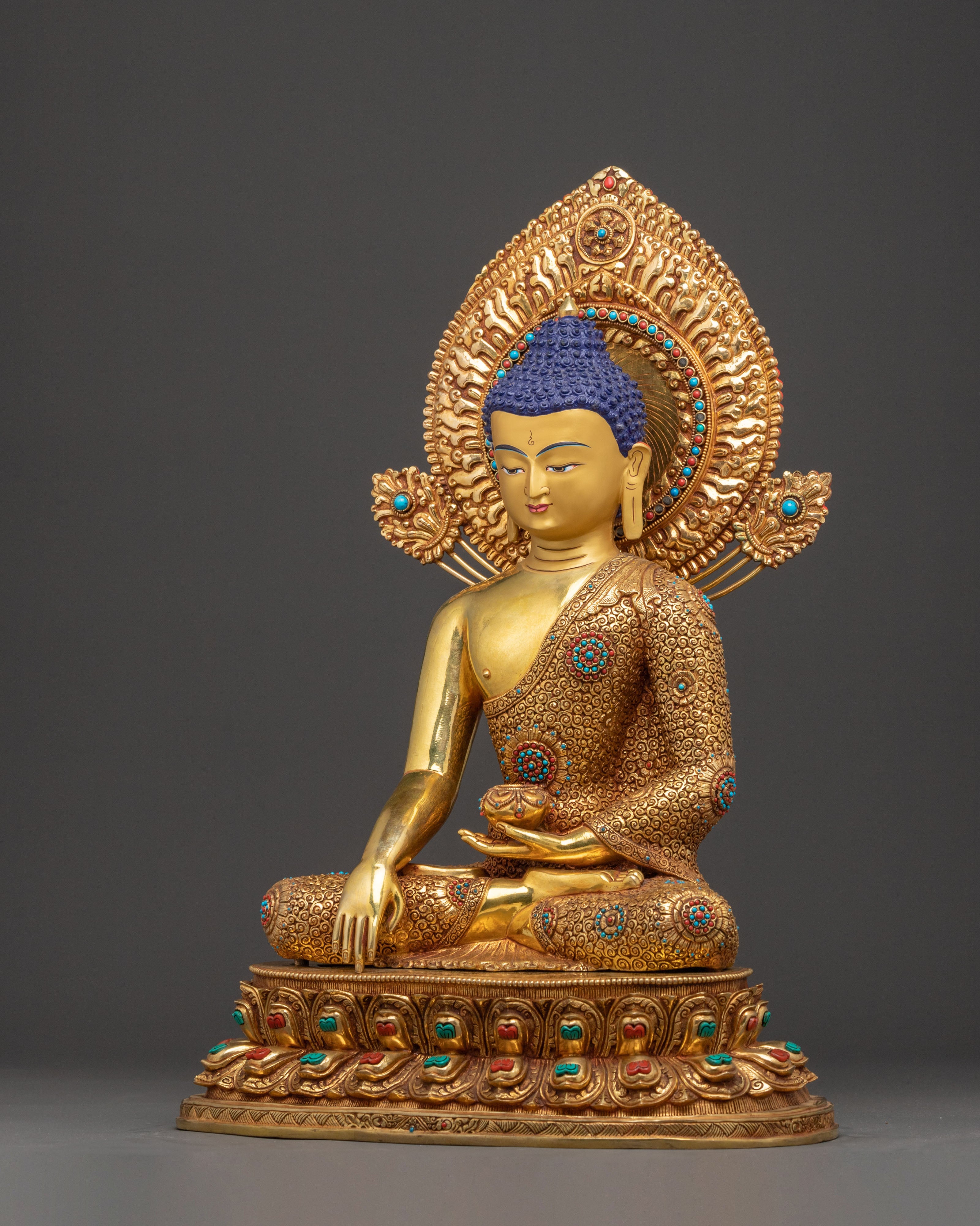 Golden Shakyamuni Buddha Enlightenment Statue