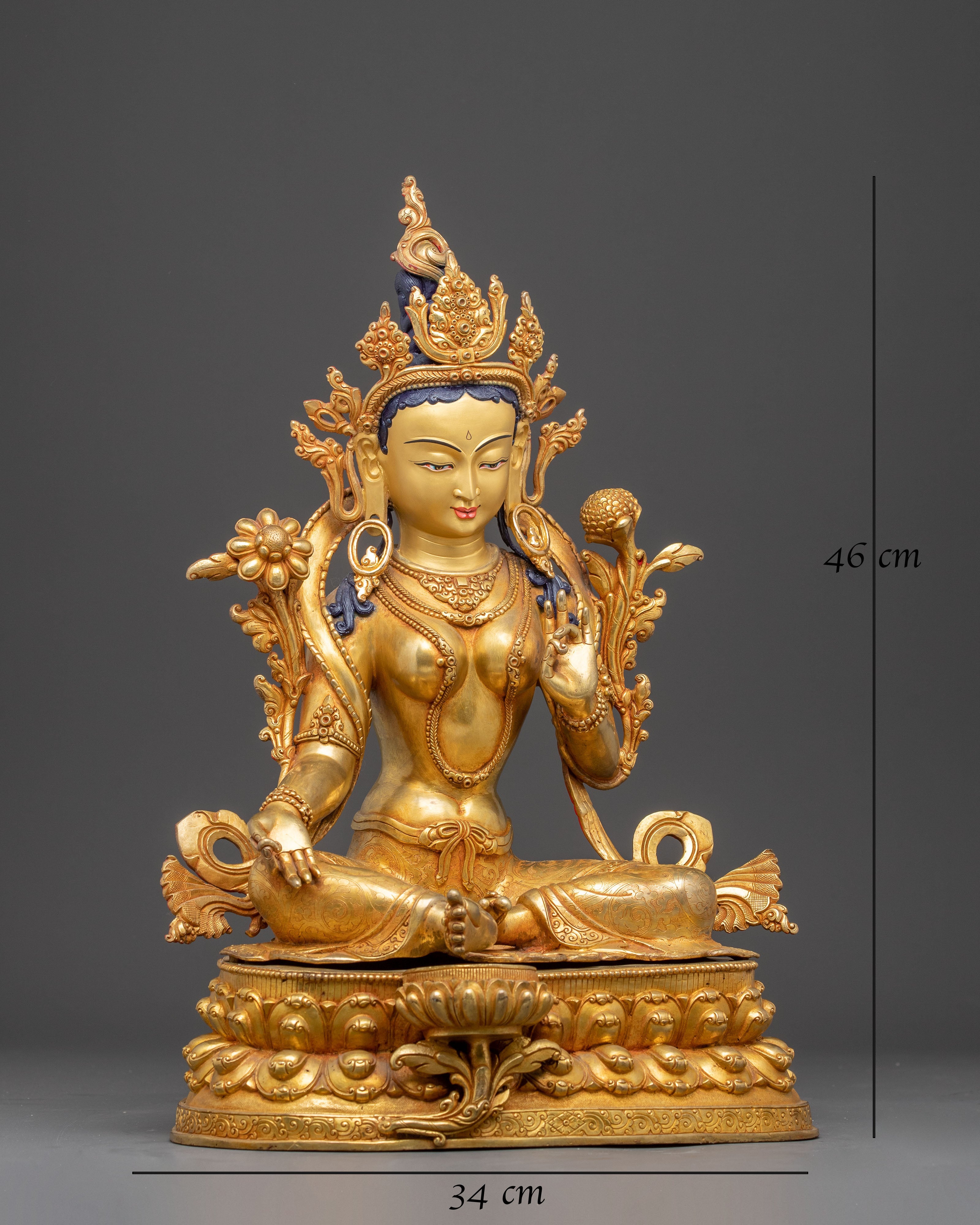 Green Tara Statue of Love and Compassion 