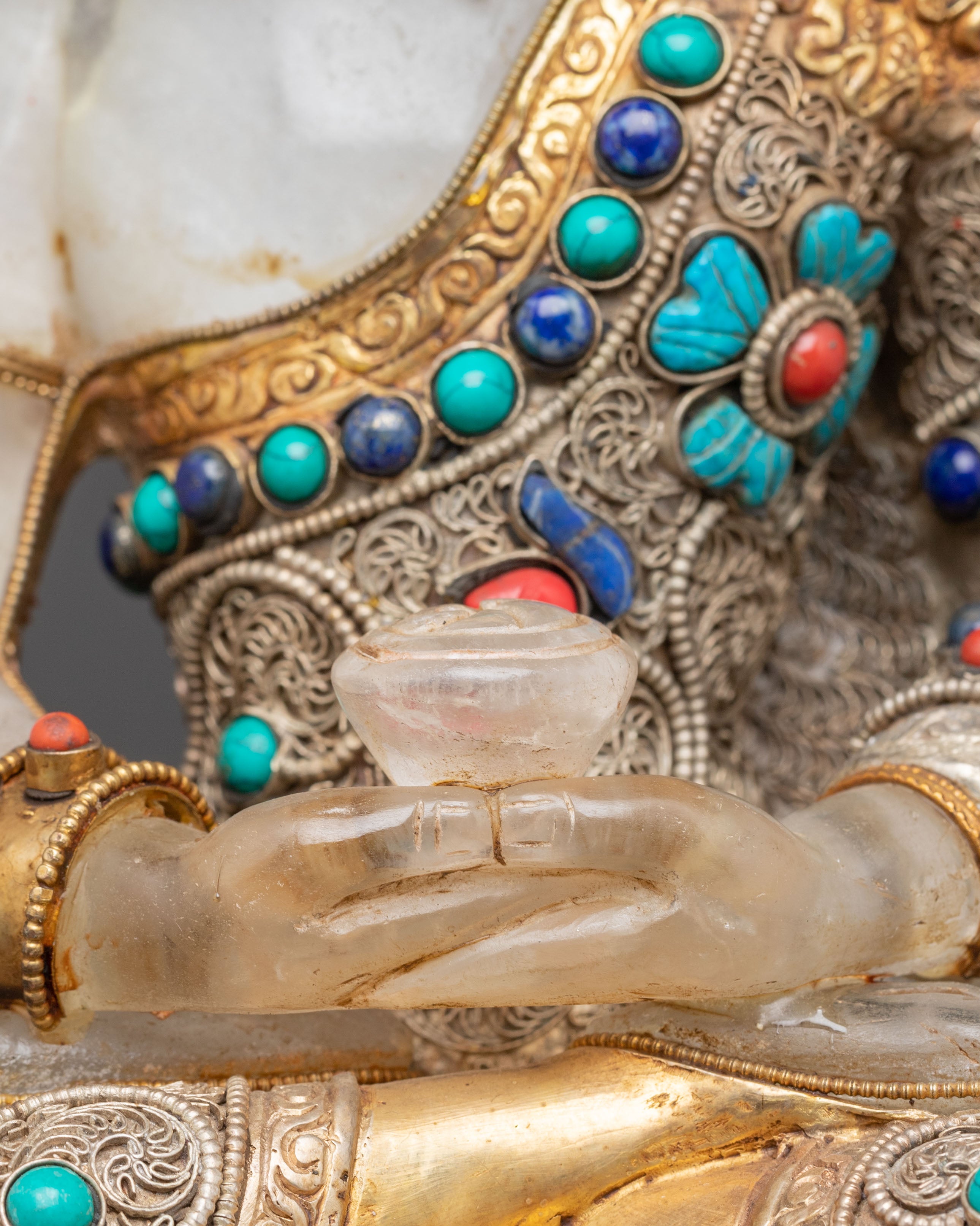 Crystal Statue of Buddha Amitabha | Infinite Light of Enlightenment