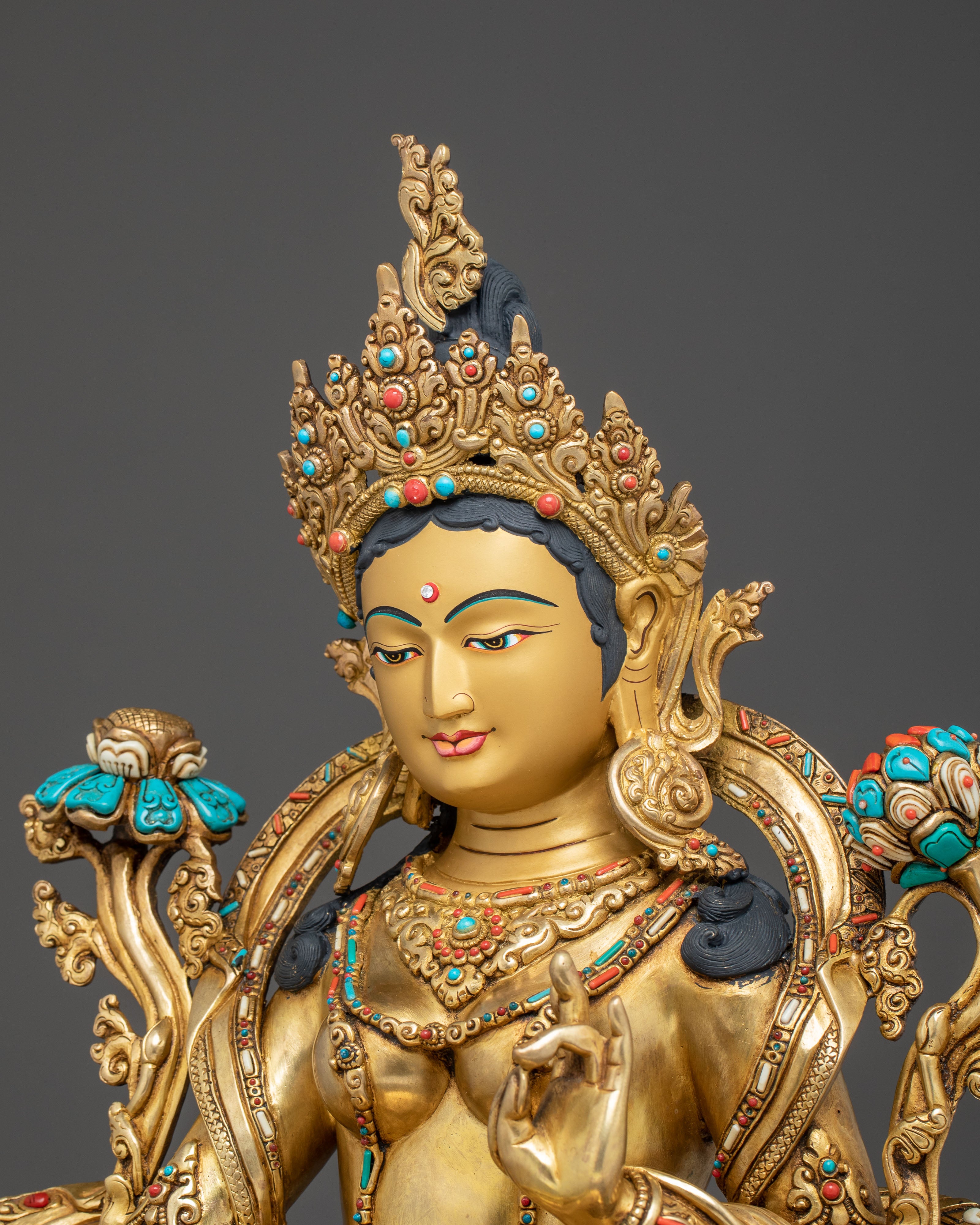 Green Tara Sculpture: Mother of Love and Compassion | Himalayan Artwork