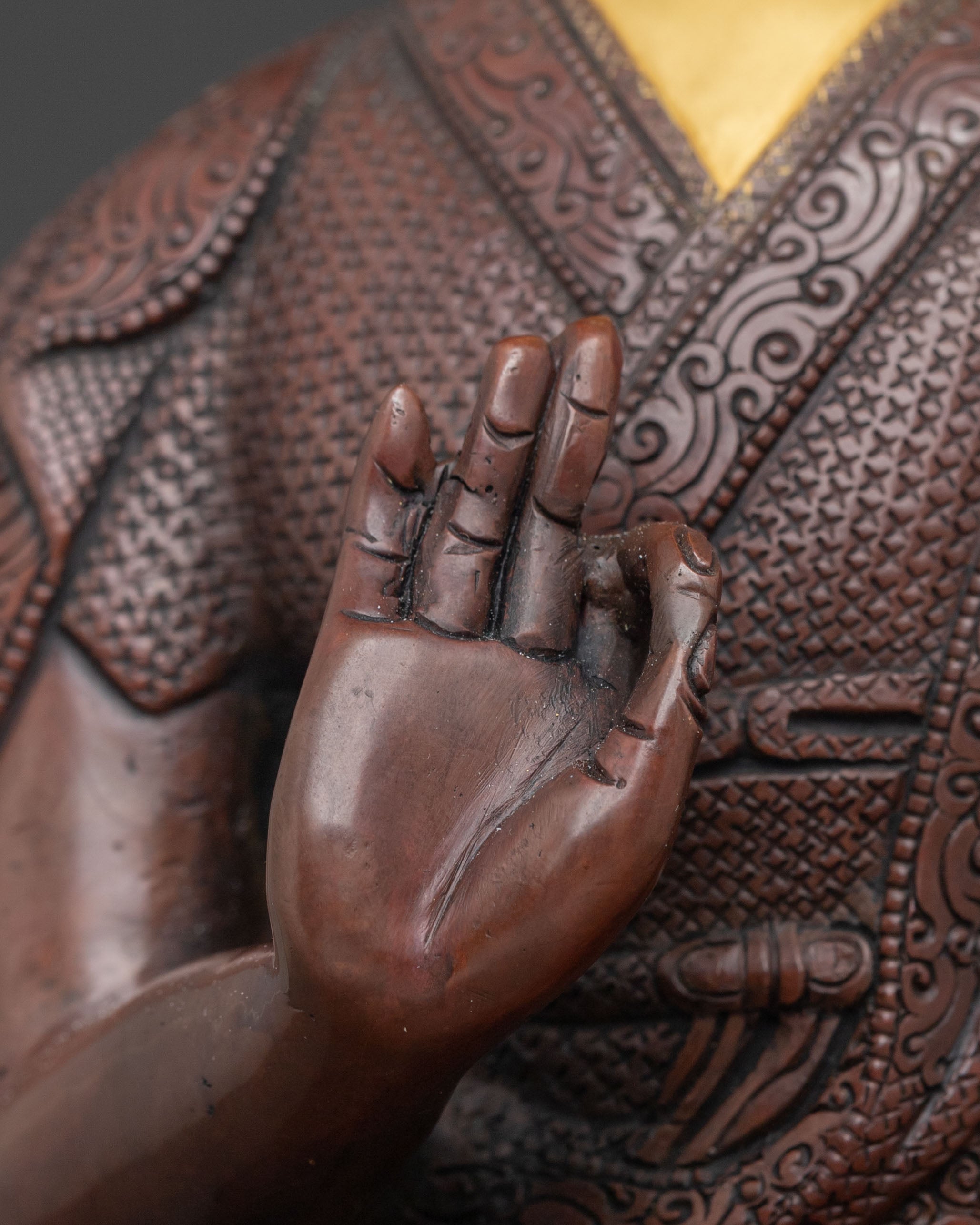 Tsongkhapa Statue Set with Disciples: Altar Home Decor