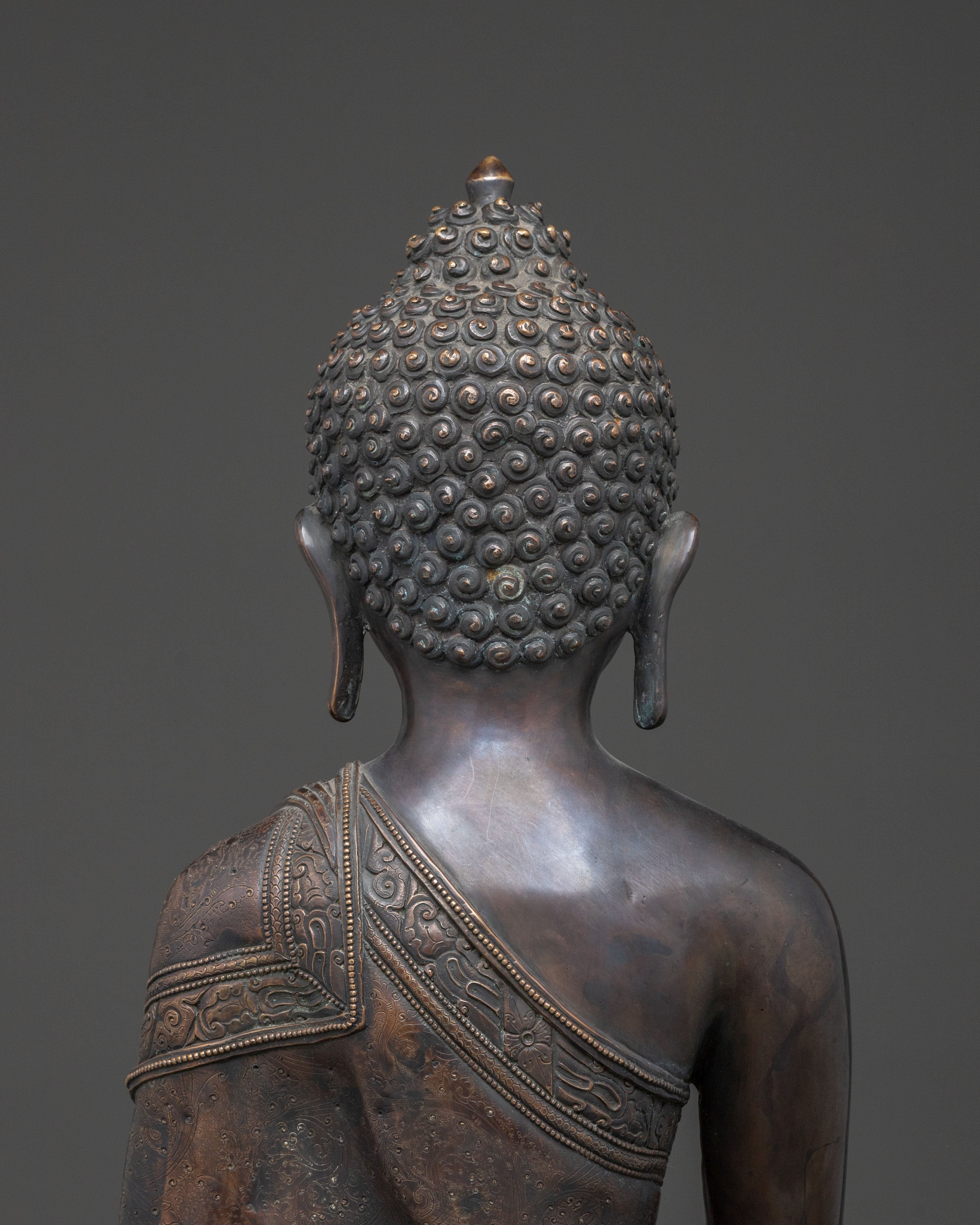 Shakyamuni Buddha Statue | Oxidized Copper Figurine