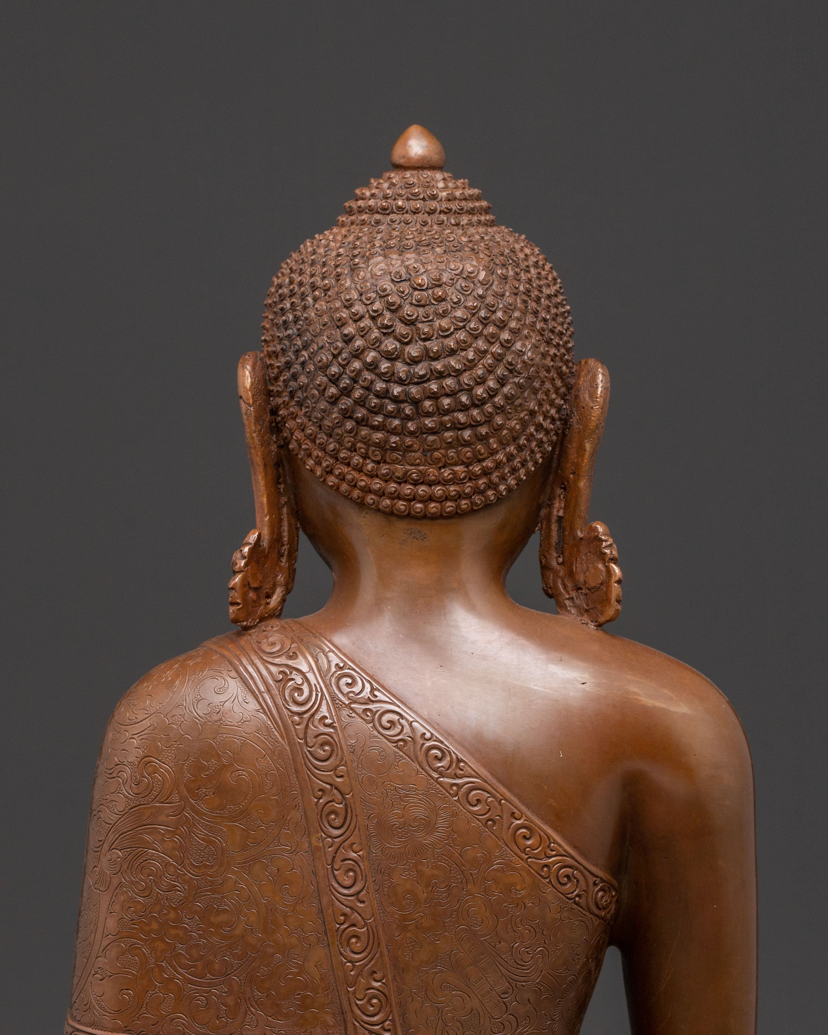 Shakyamuni Buddha Sculpture on Throne for Altar