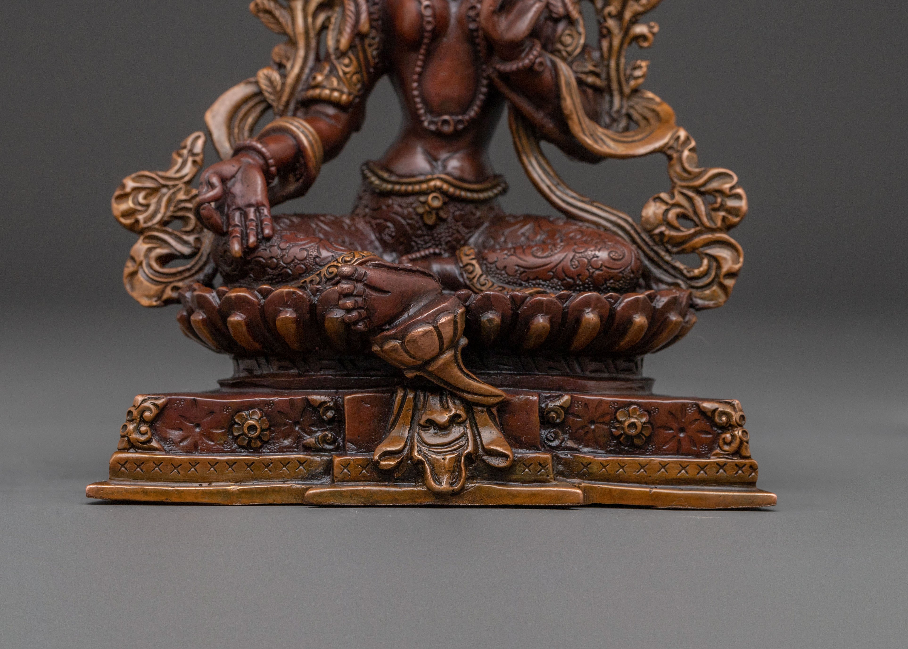 Vajrasattva Sacred Purification Statue | Oxidized Copper Statue