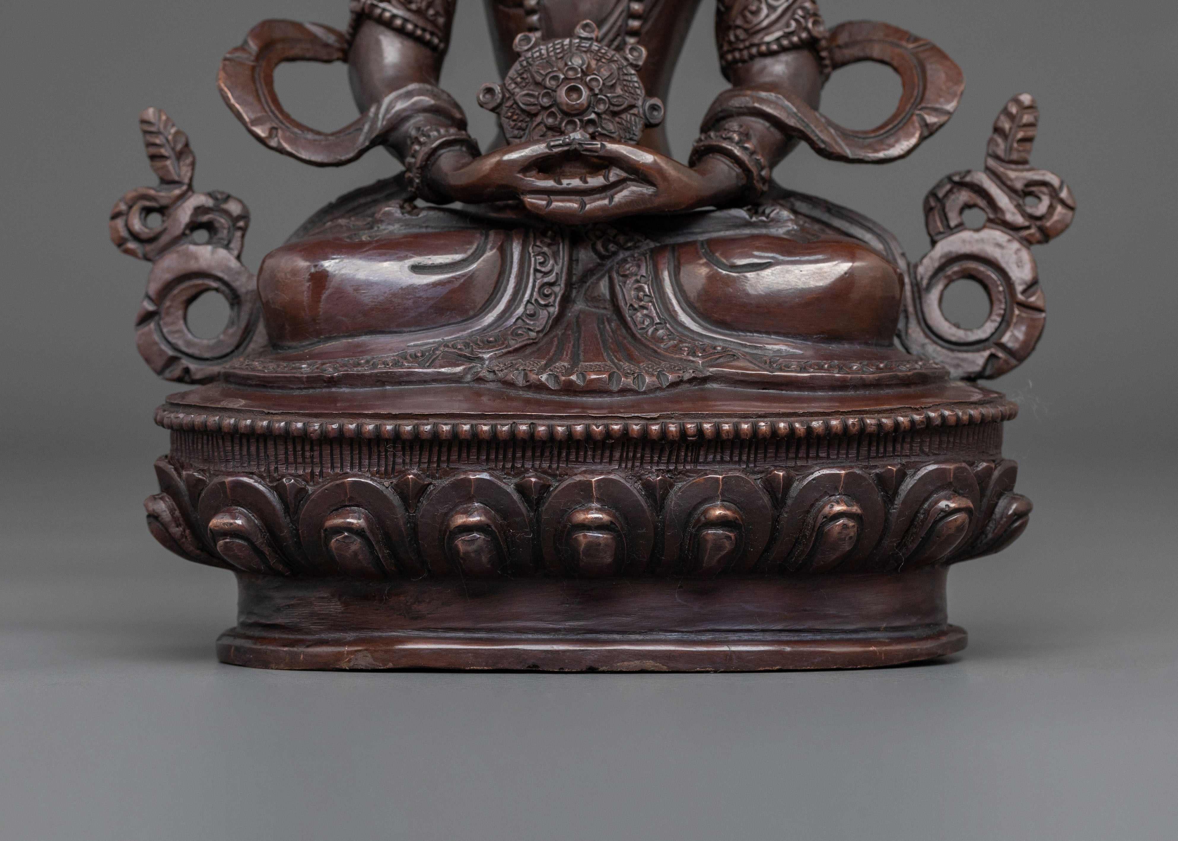 Vairocana Buddha Statue | Oxidized Copper Artistry