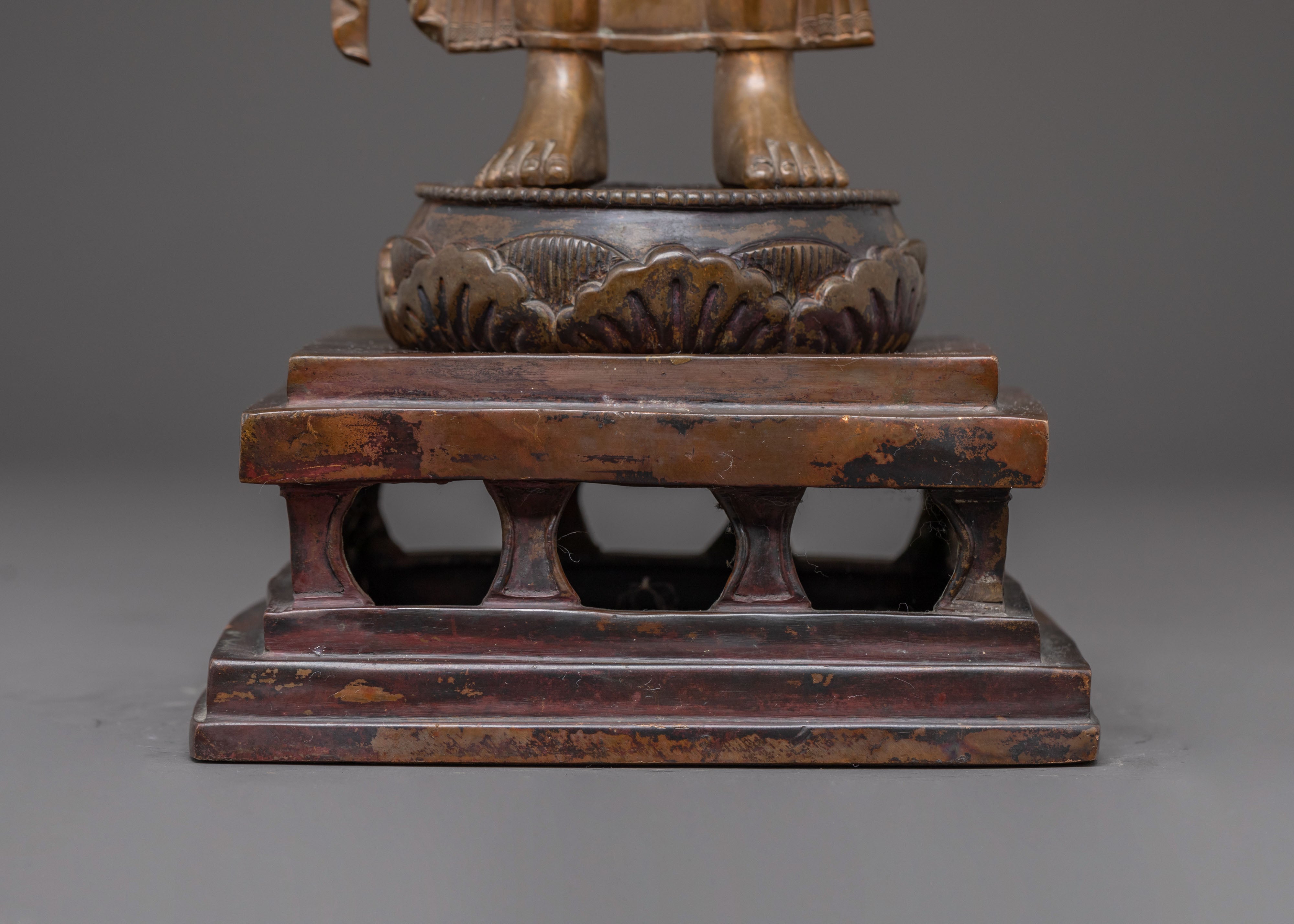 Standing Maitreya Buddha Copper Statue | The Future Buddha