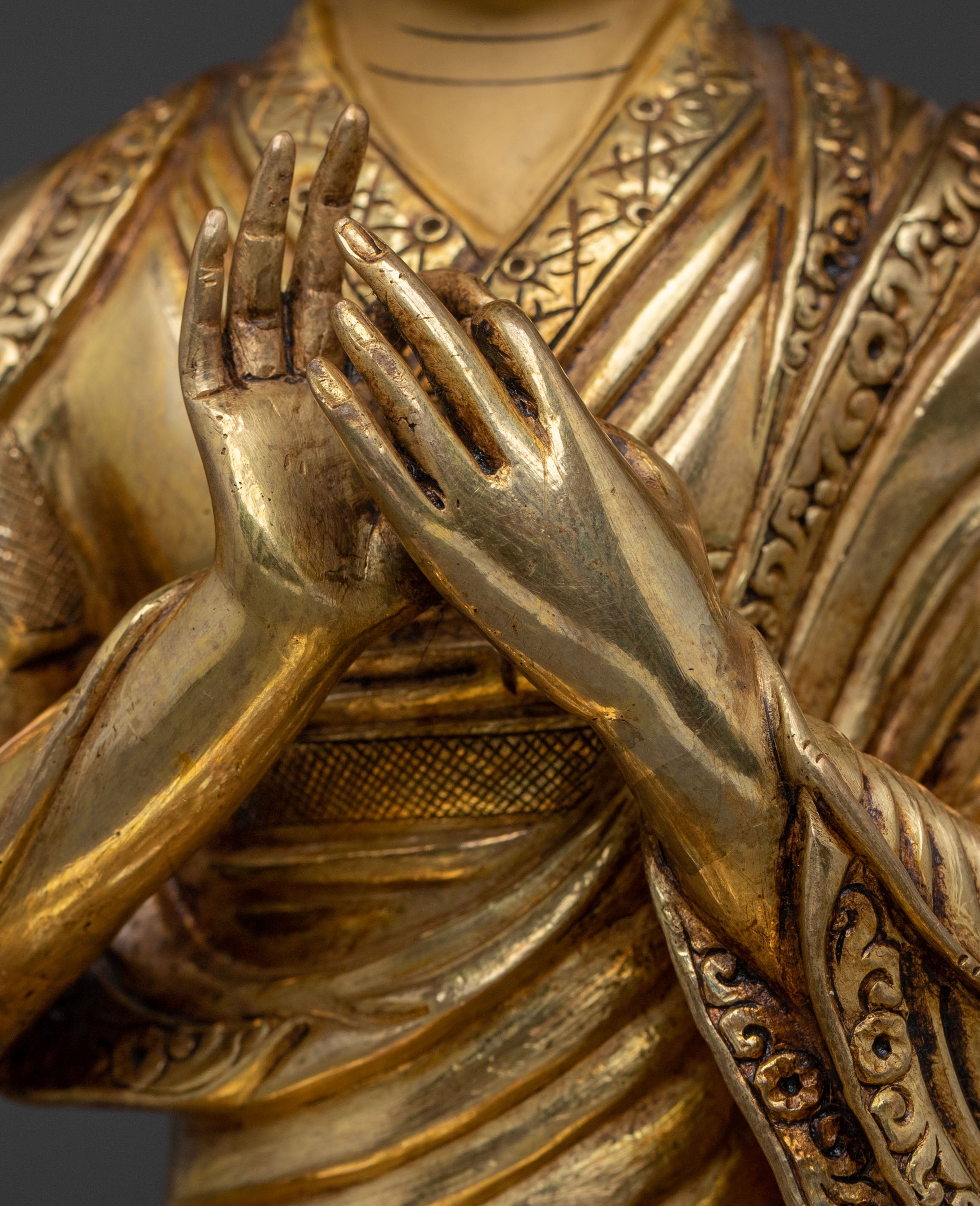 Tsongkhapa Divine Sculpture with Disciples | Symbol of Wisdom