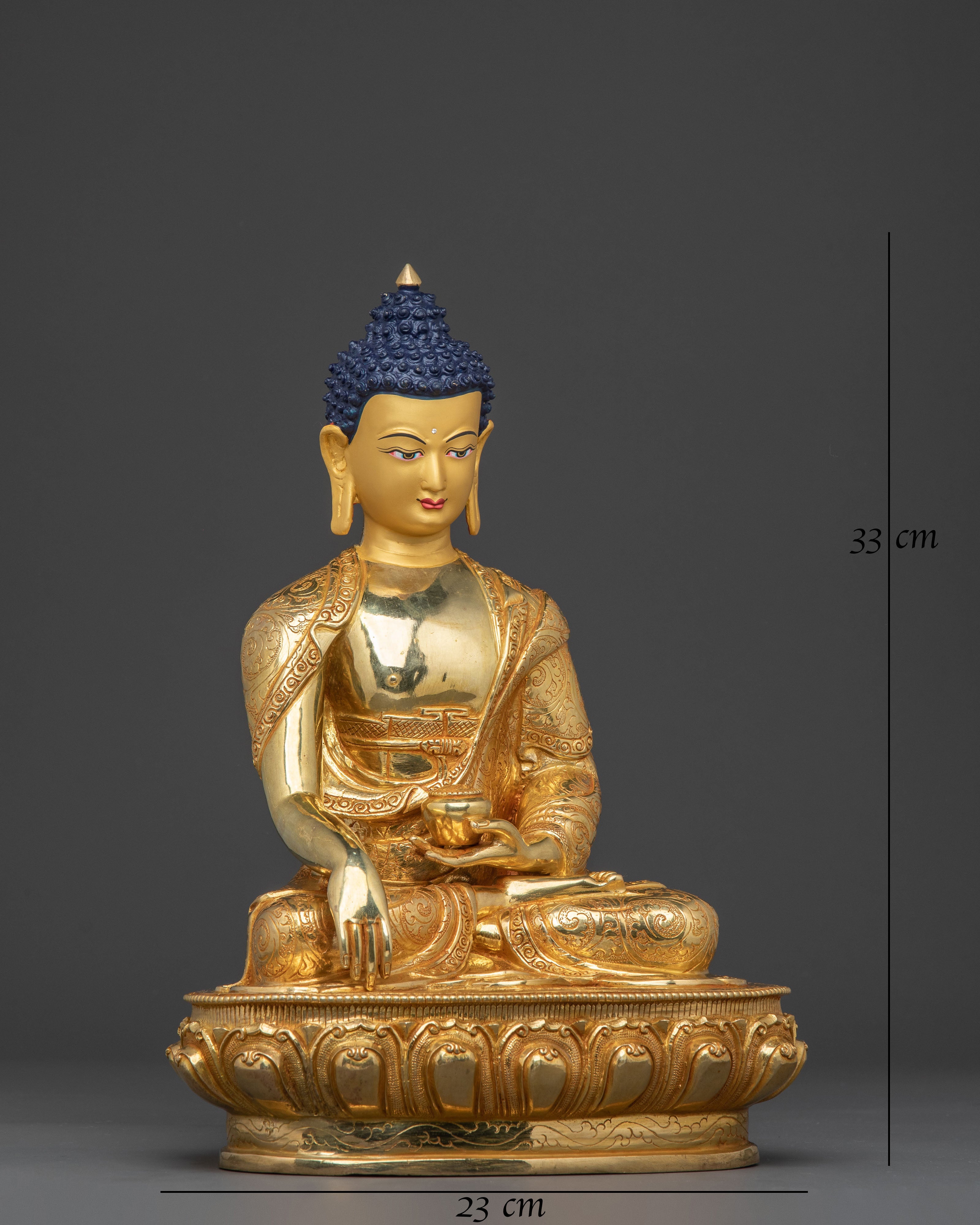 Buddha Dharma Sangha Statue Set | 24K Gold Gilded Art