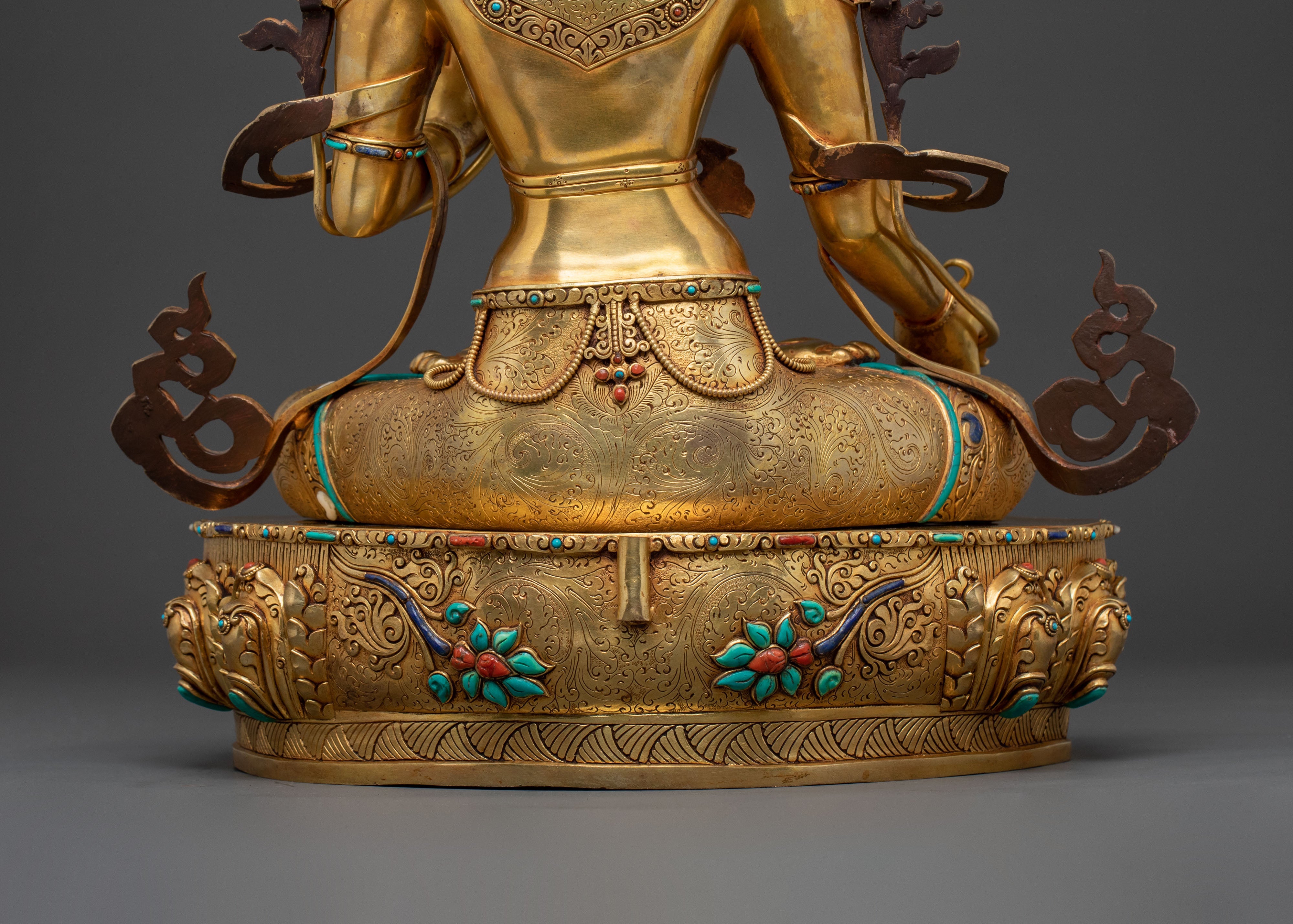 White Tara 24K Gold Gilded Sculpture | Goddess of Compassion