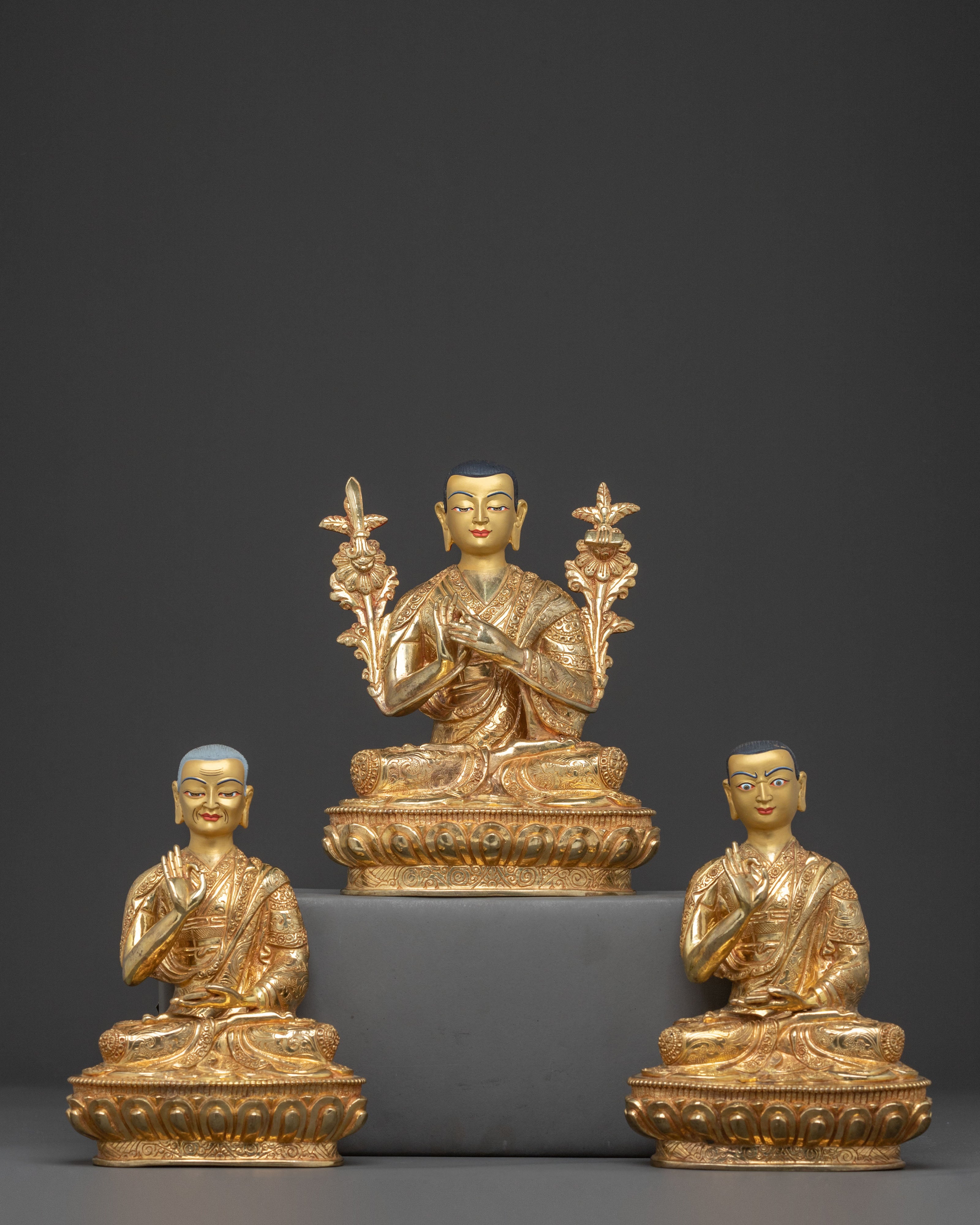 Tsongkhapa with Disciples Statue Set