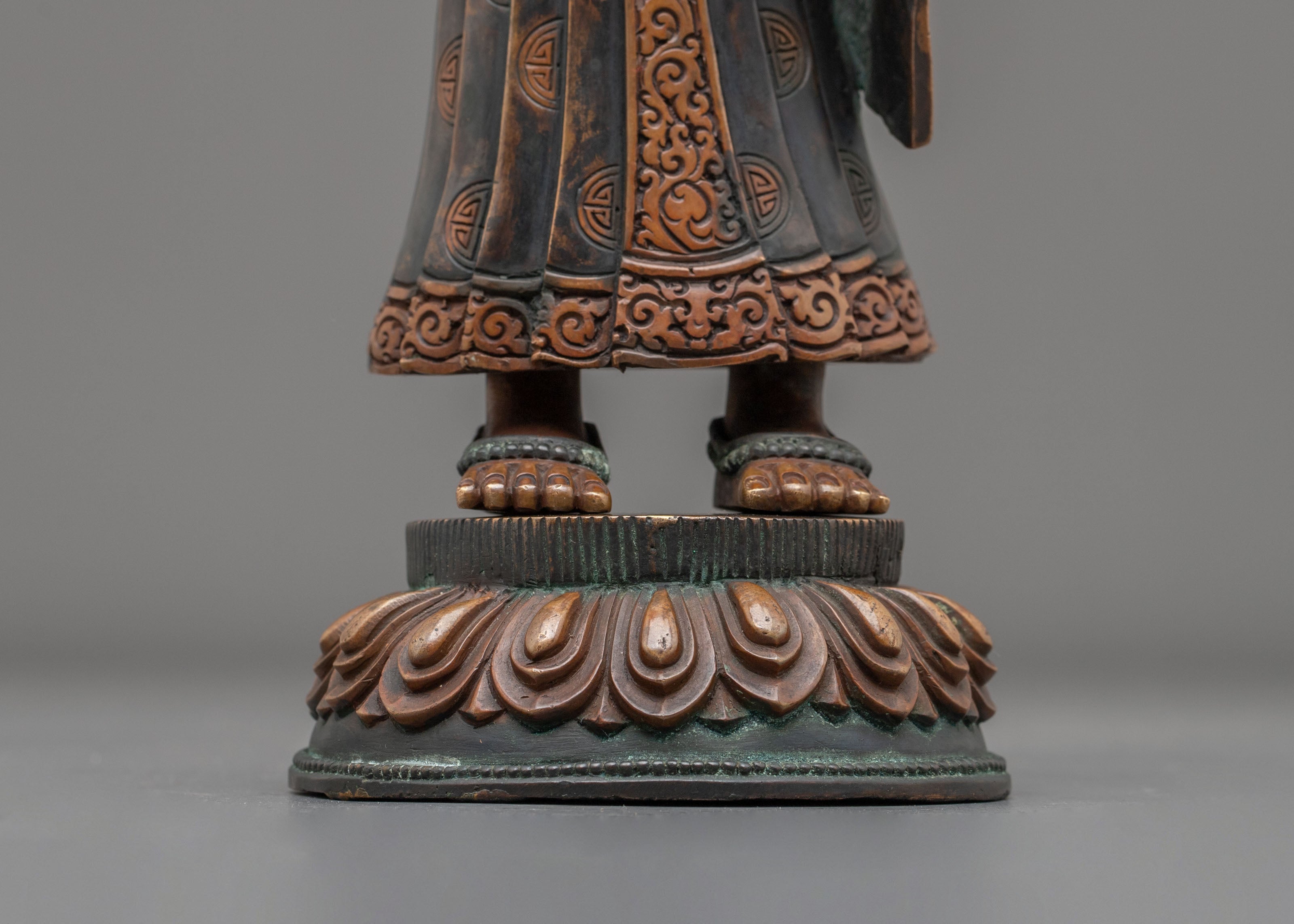 Dipankara Buddha Oxidized Copper Figurine: Symbol of Enlightenment