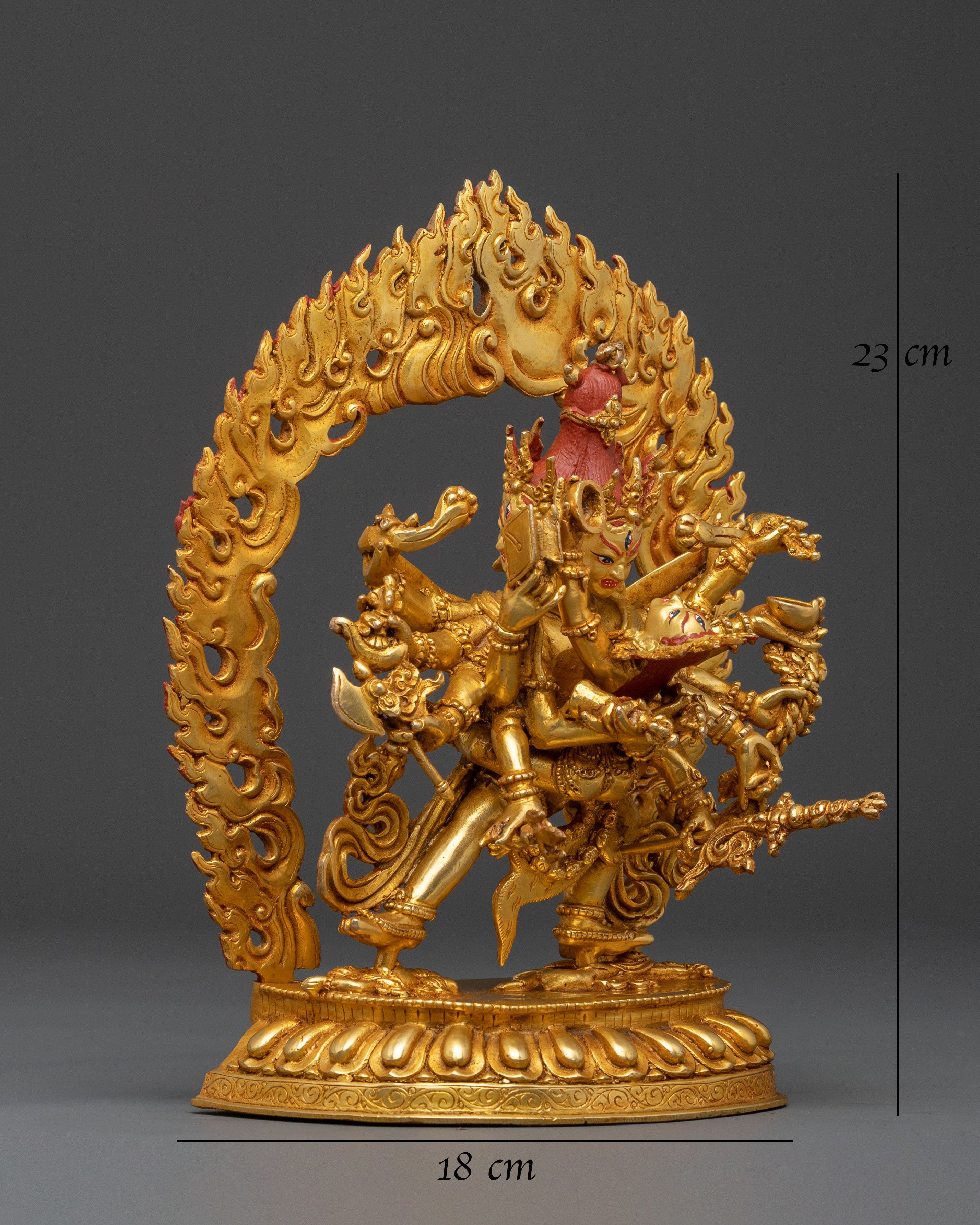 Chakrasamvara Sacred 24K Gold Gilded Statue with Consort