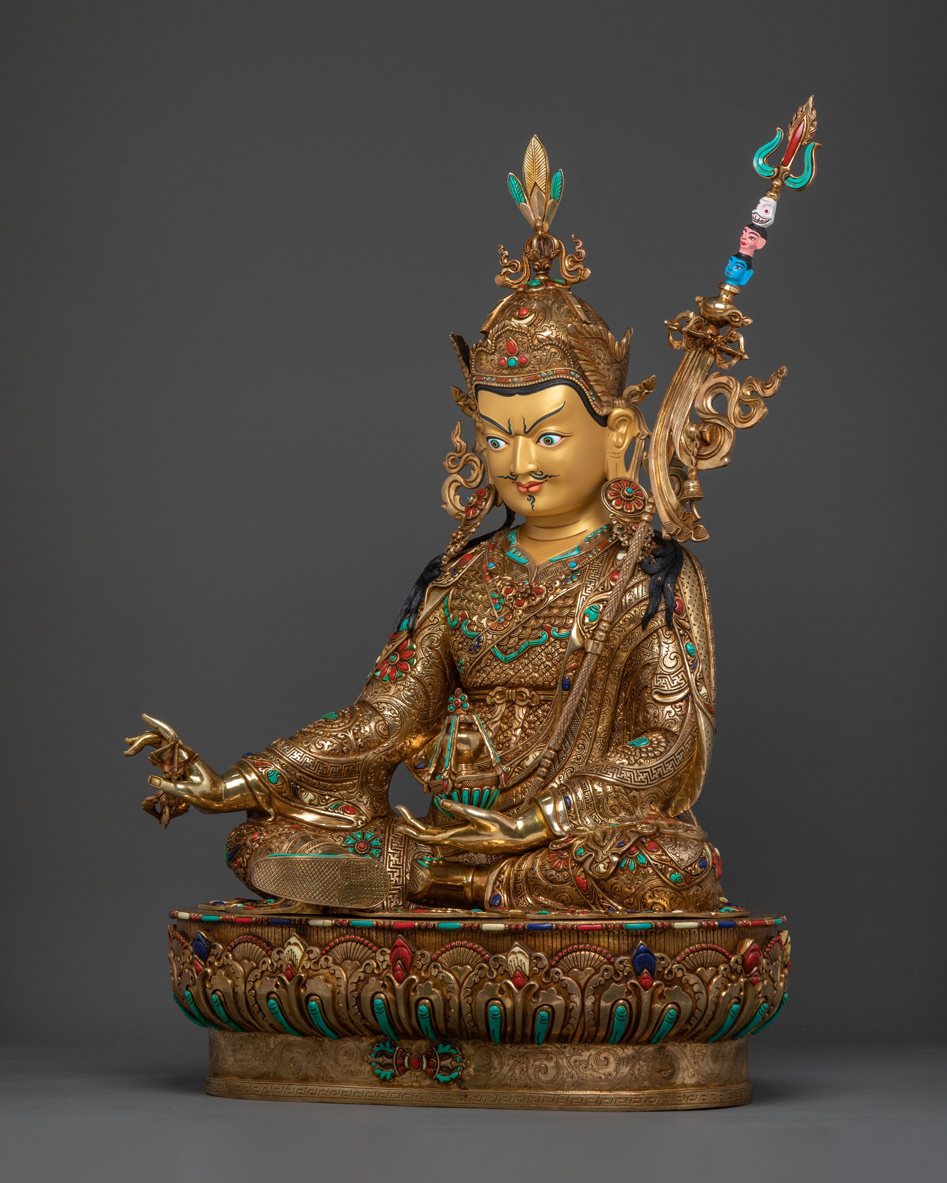 Guru Rinpoche Statue With Consort | Sacred Set