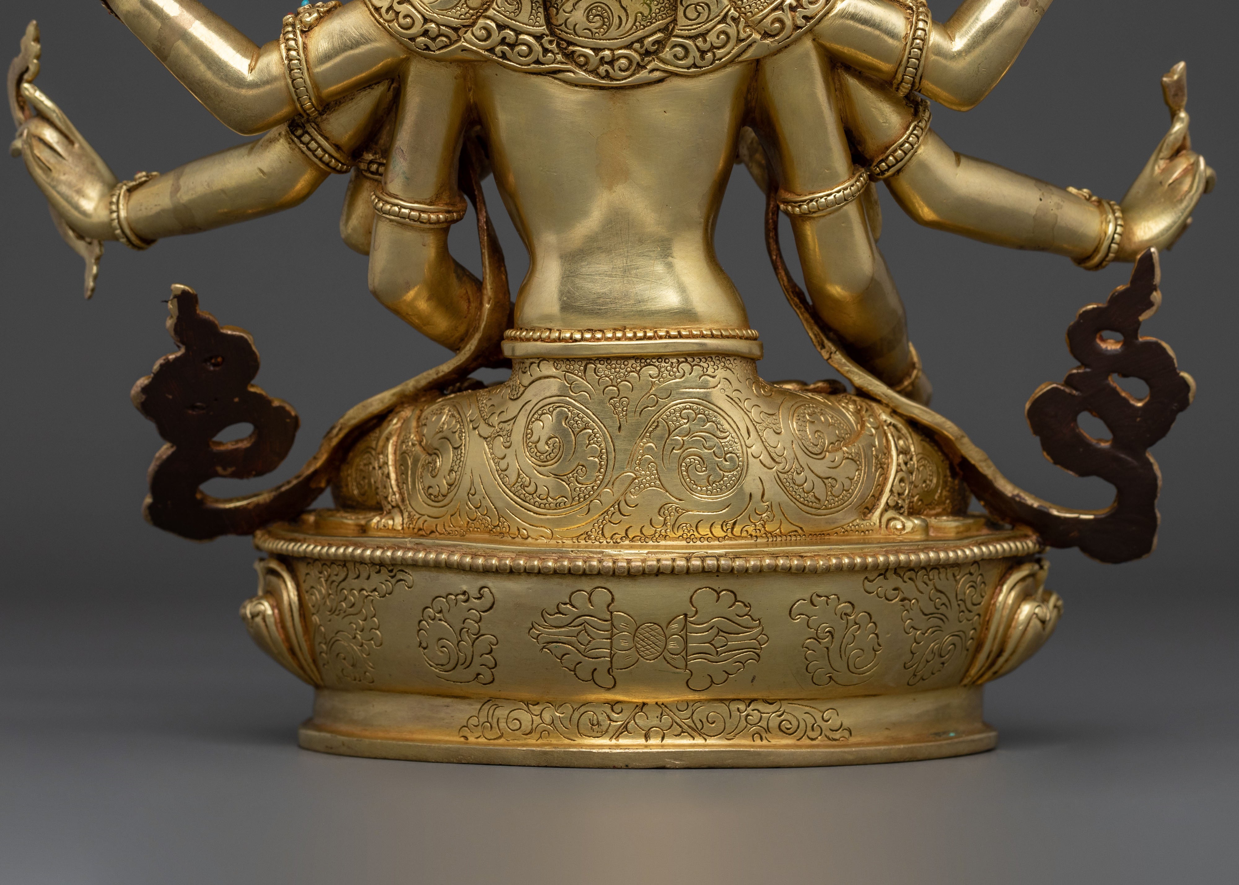 Namgyalma Buddhist Statue: Handcrafted 24K Gold Gilded Statue