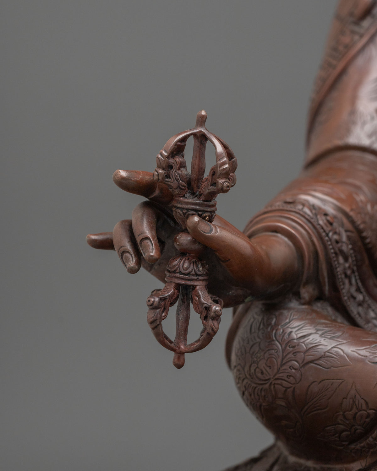 Tibetan Guru Rinpoche Oxidized Sculpture | Symbol of Wisdom Protection and Blessings