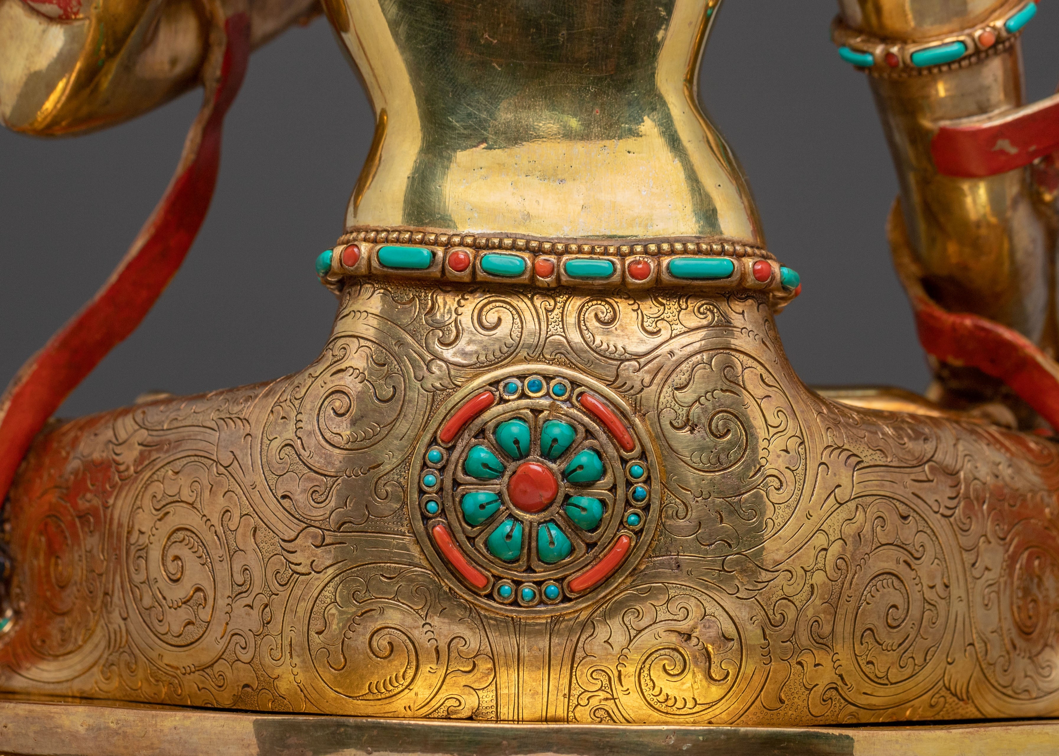 White Tara Blessing Statue | 24K Gold Gilded Figure