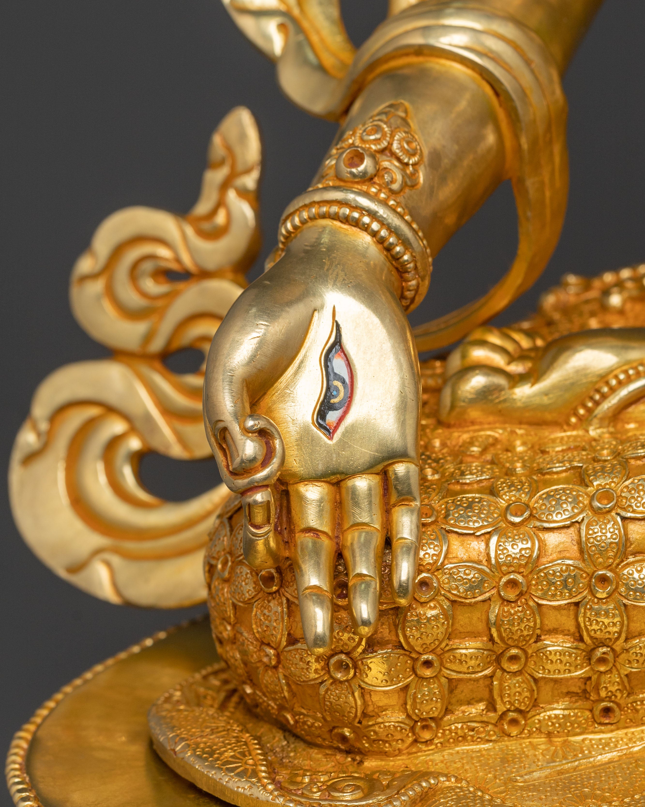 White Tara Figure | 24K Gold Gilded Statue