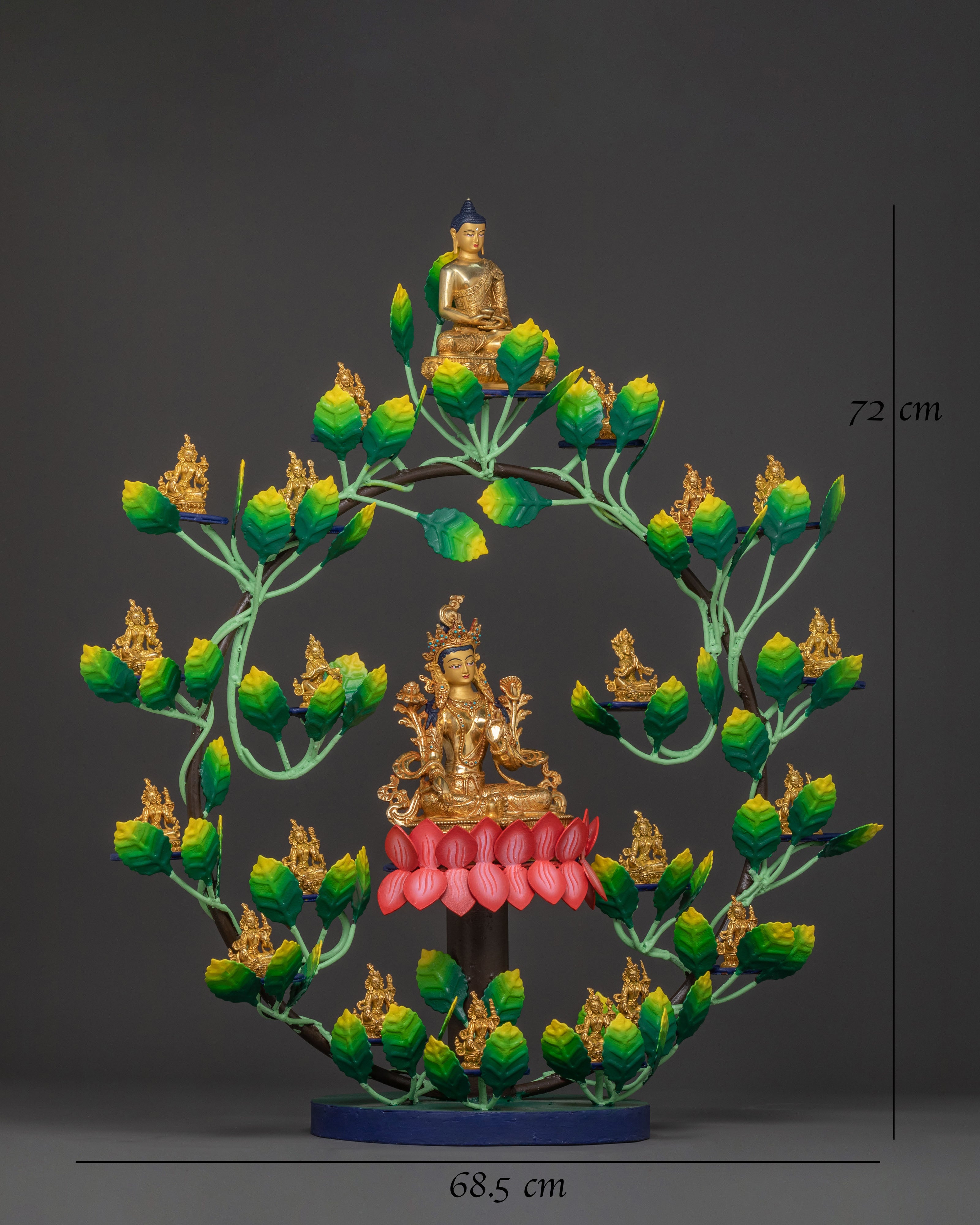 21 Tara Spiritual Statue Set | 24k Gold Gilded Figures
