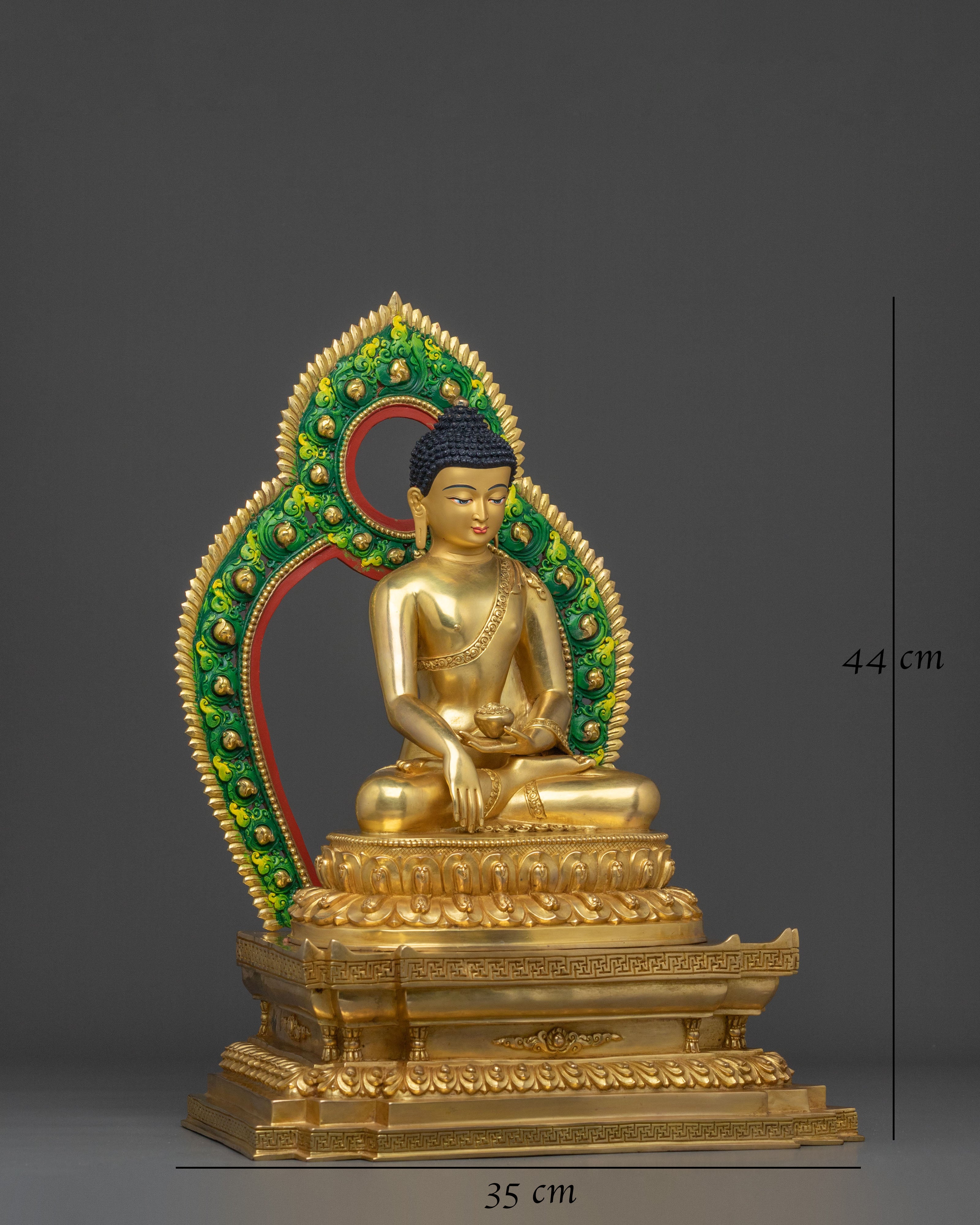 Shakyamuni Buddha Sculpture Seated on a Throne
