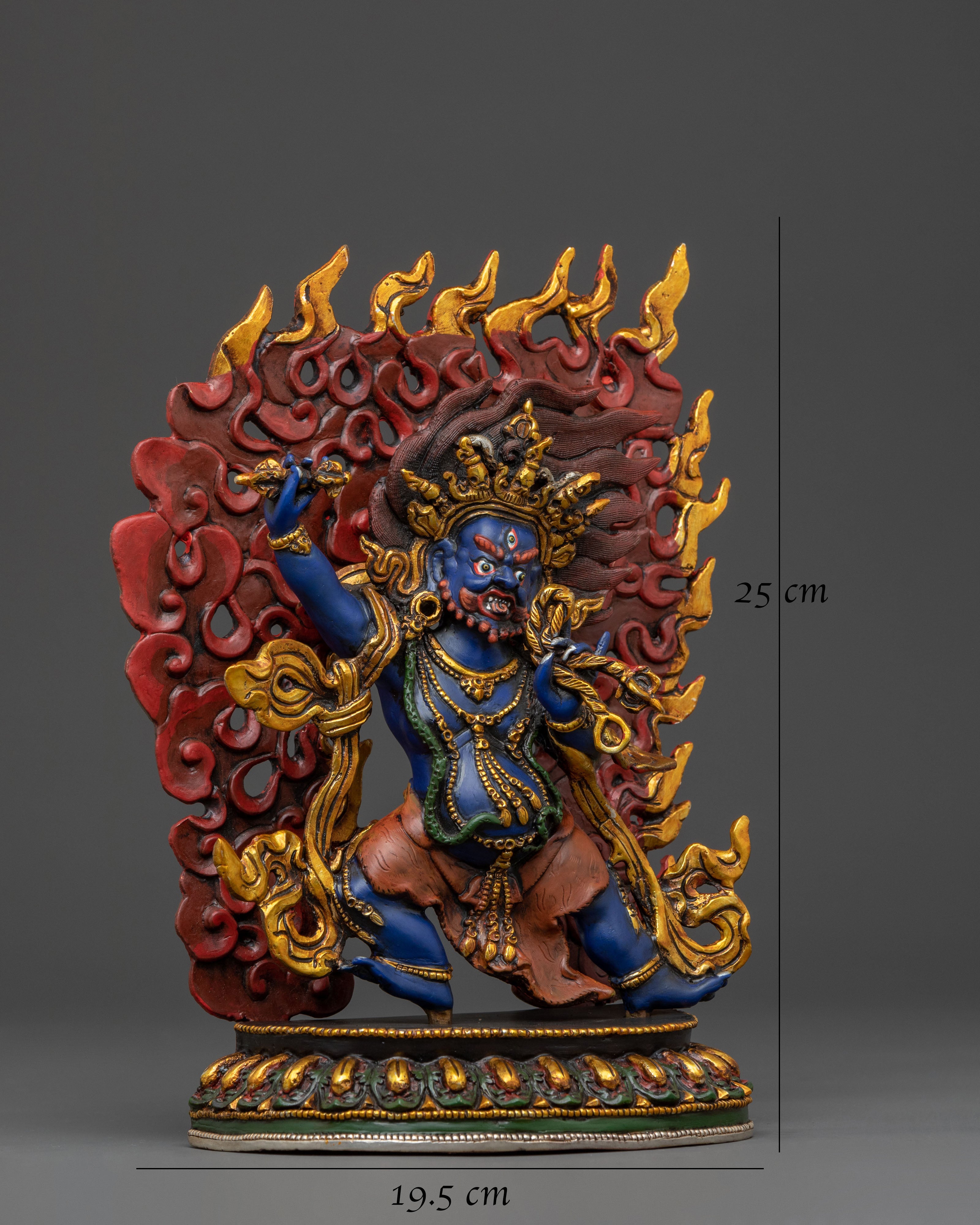 Vajrapani with Vajra Sculpture | Handcrafted Serenity