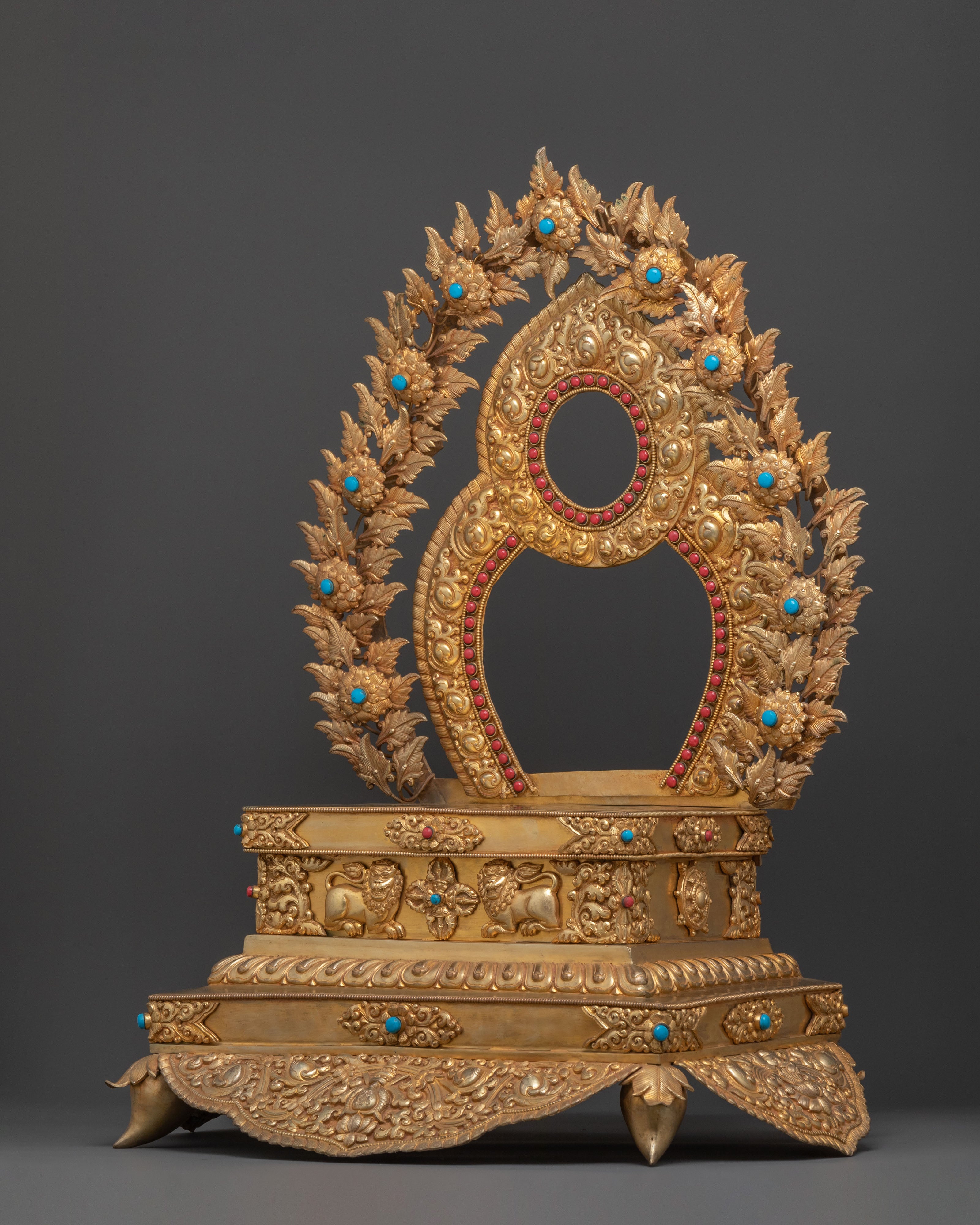 Throne, 24K Gold Gilded Altar Base | Sacred Altar Seat for Statues