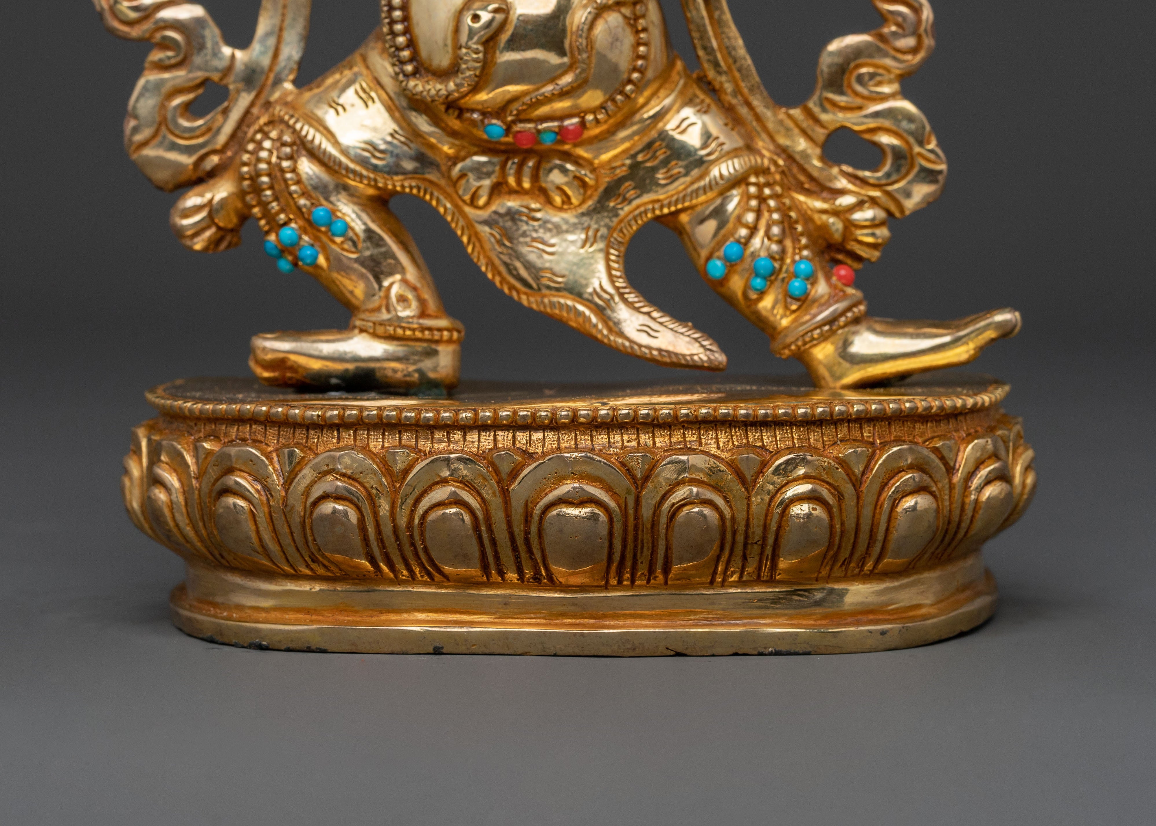 Thunderbolt Holder Vajrapani Icon | Buddhist Wrathful Deity Sculpture