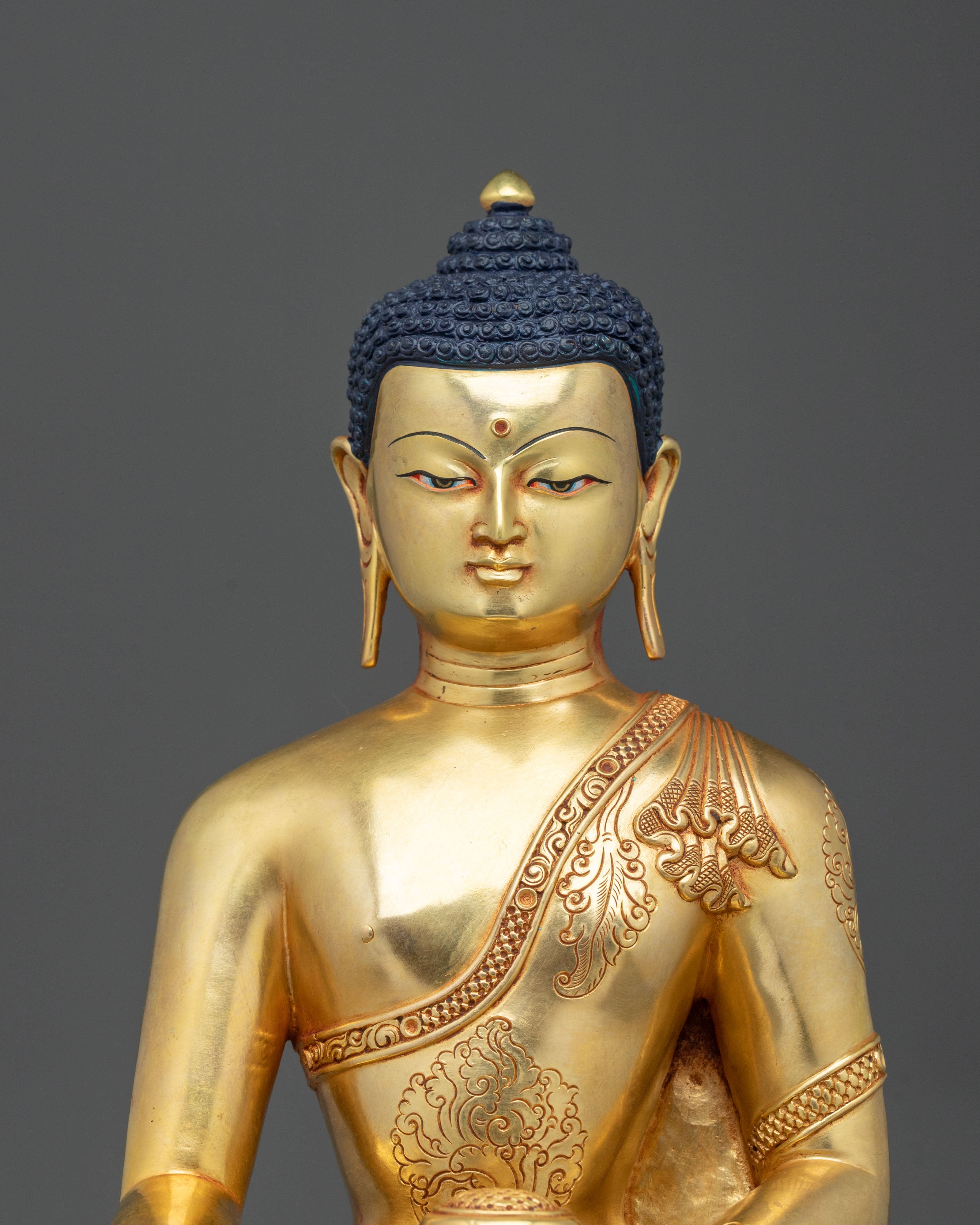 Traditional Buddhist Altar Statue of Shakyamuni Buddha