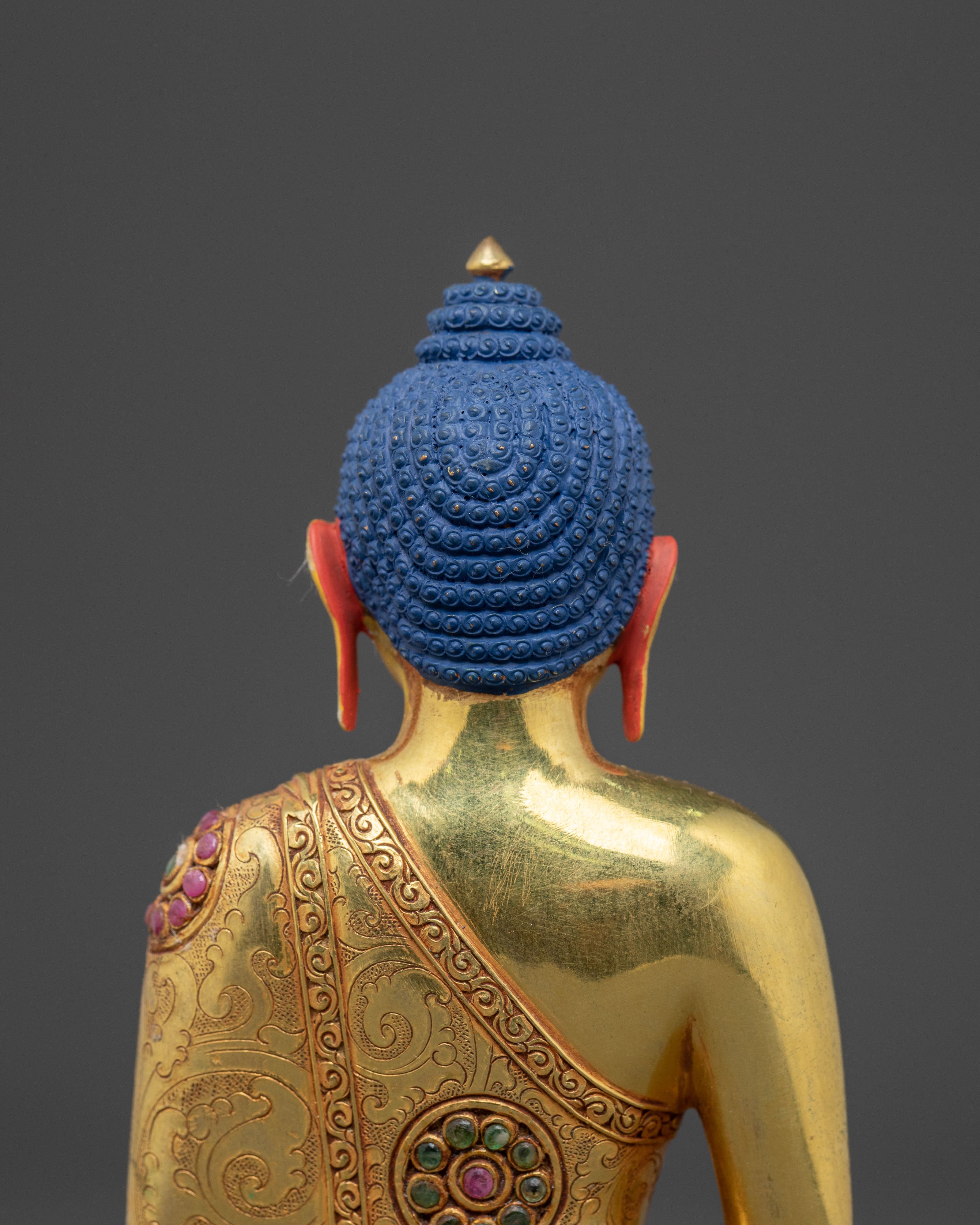 Three Buddhas Sacred Statue Set | Handcrafted 24K Gold Gilded Buddhist Sculptures