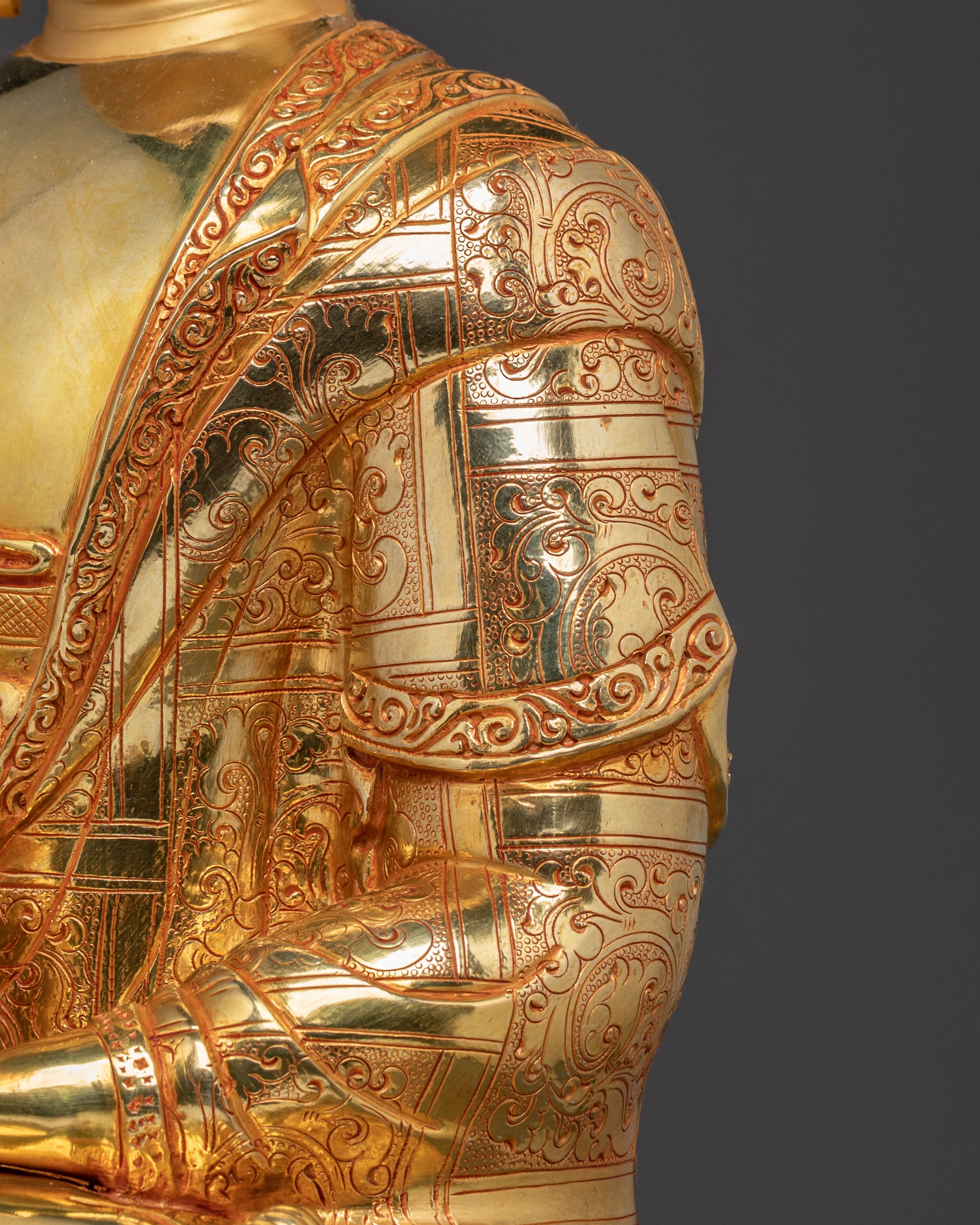 Shakyamuni Buddha Statue | 24K Gold Gilded Icon