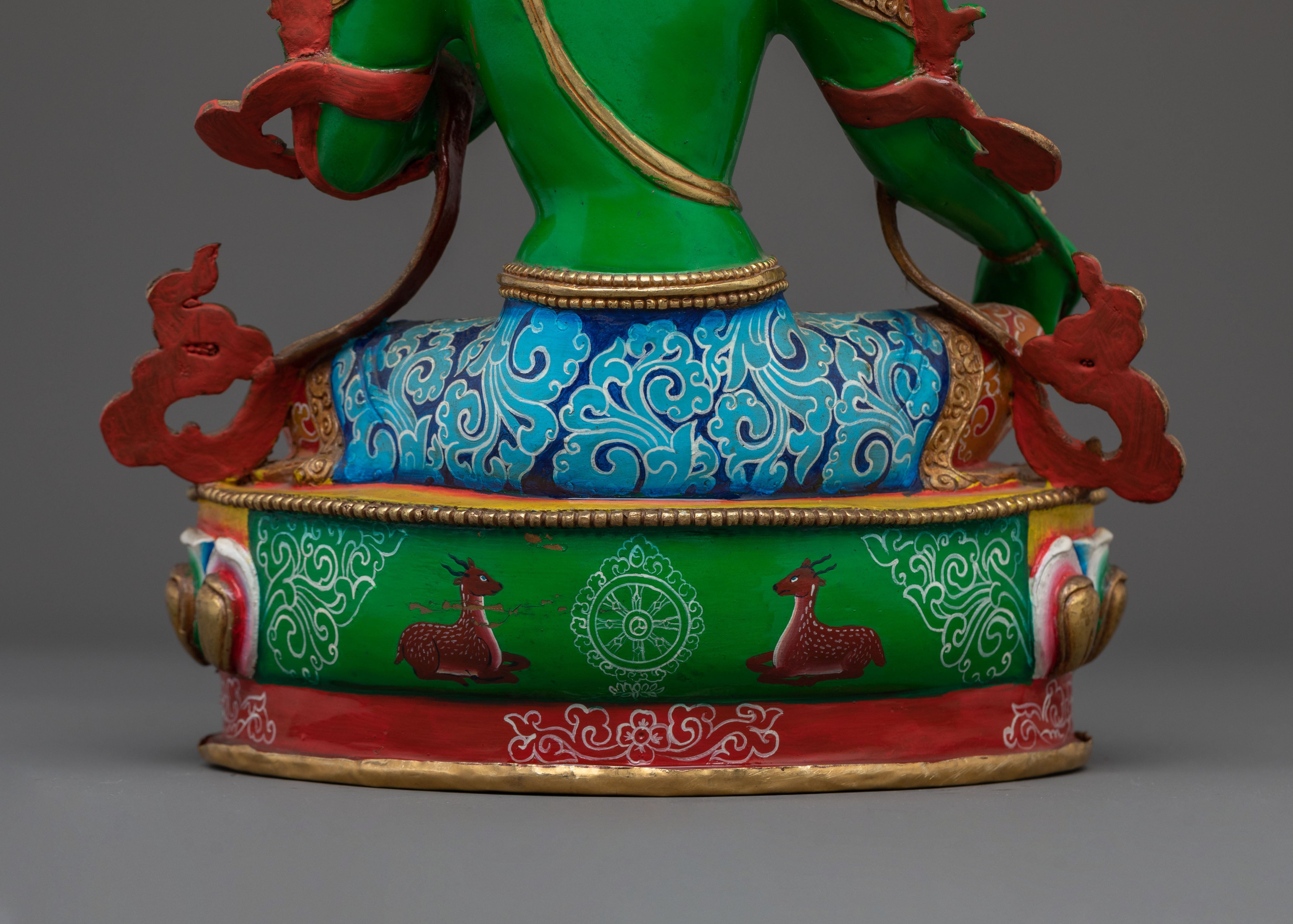 Green Tara: Hand-Gilded Meditation Statue | Home Decor