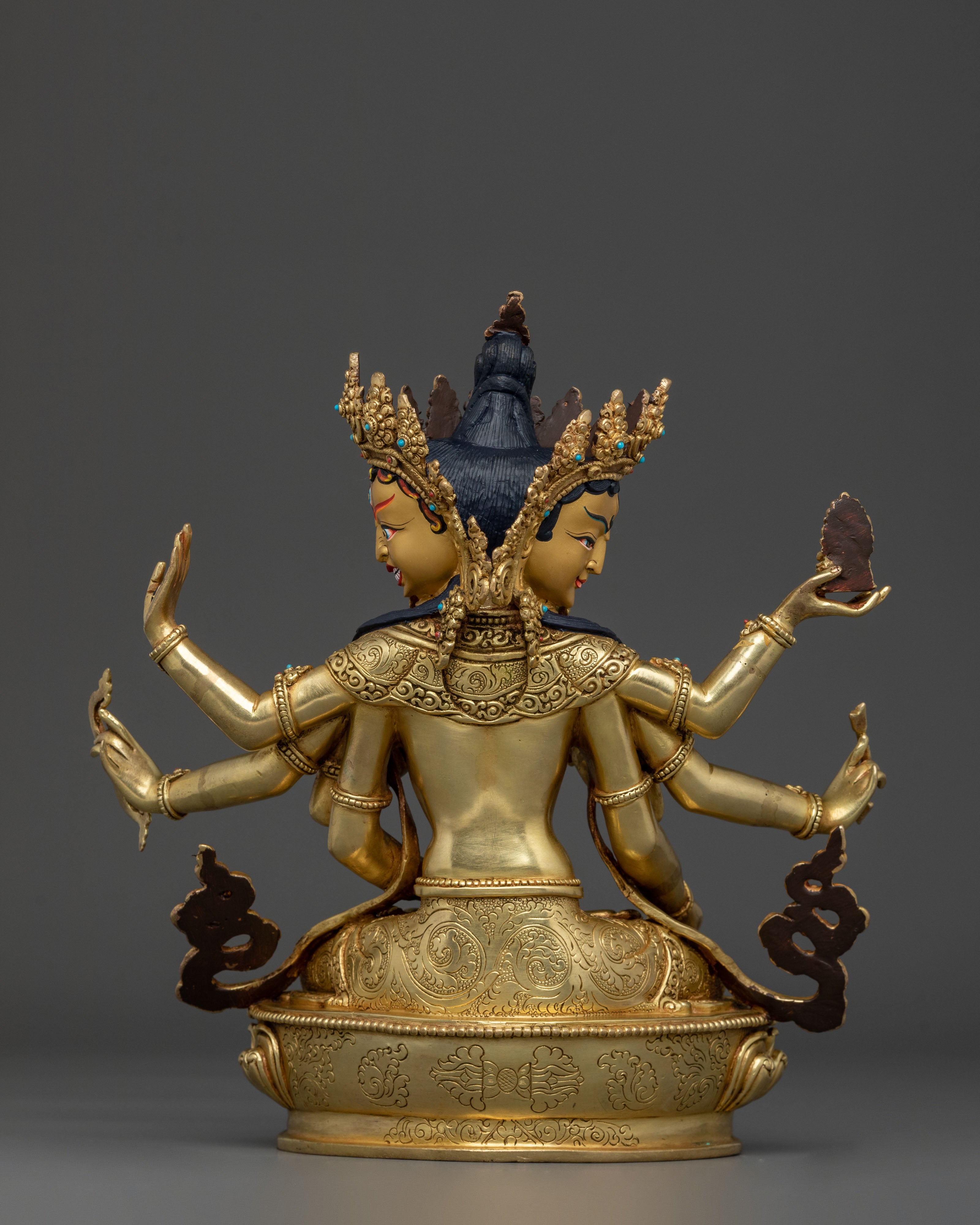 Namgyalma Buddhist Statue: Handcrafted 24K Gold Gilded Statue