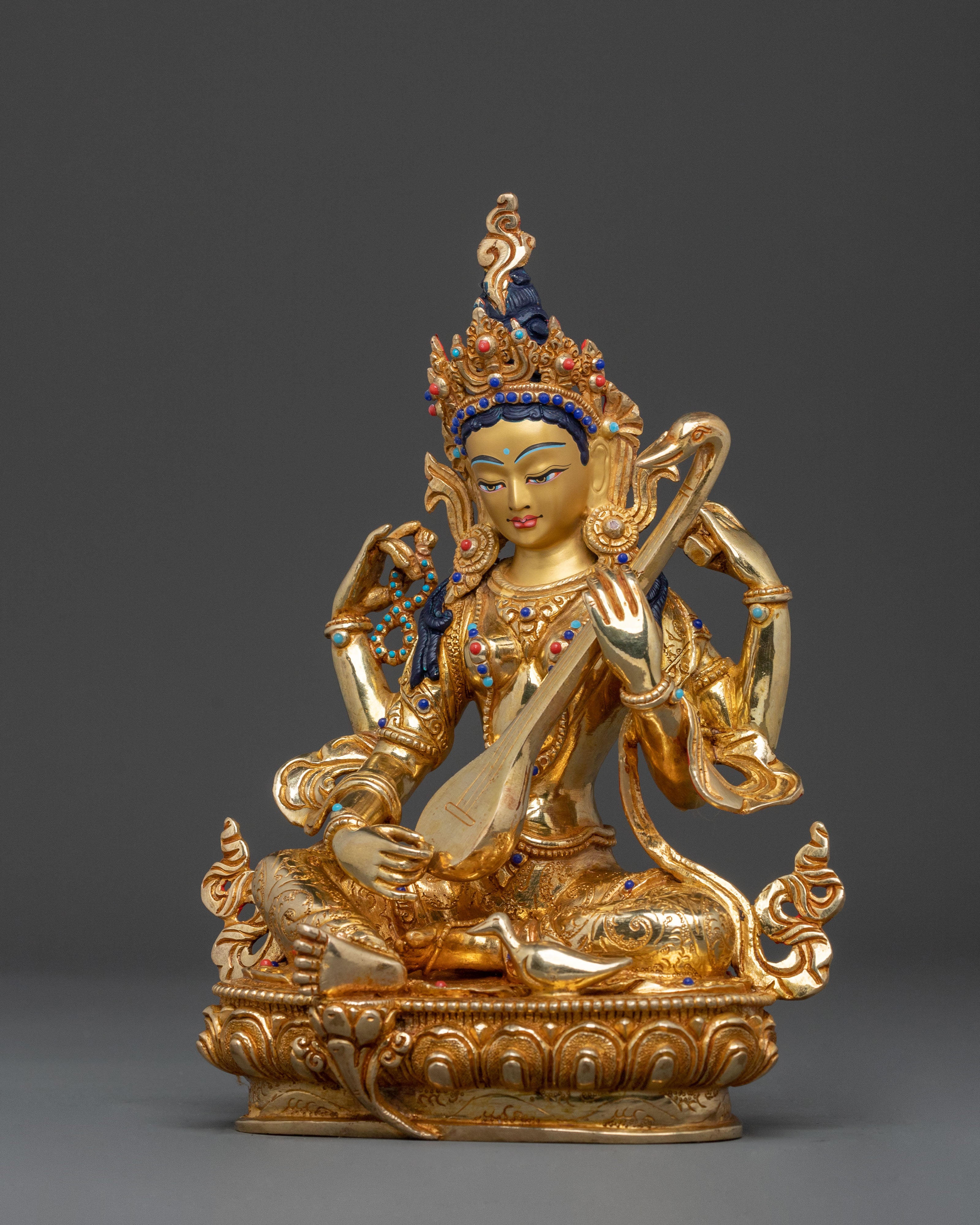 Saraswati Goddess Sculpture: Knowledge  Figurine