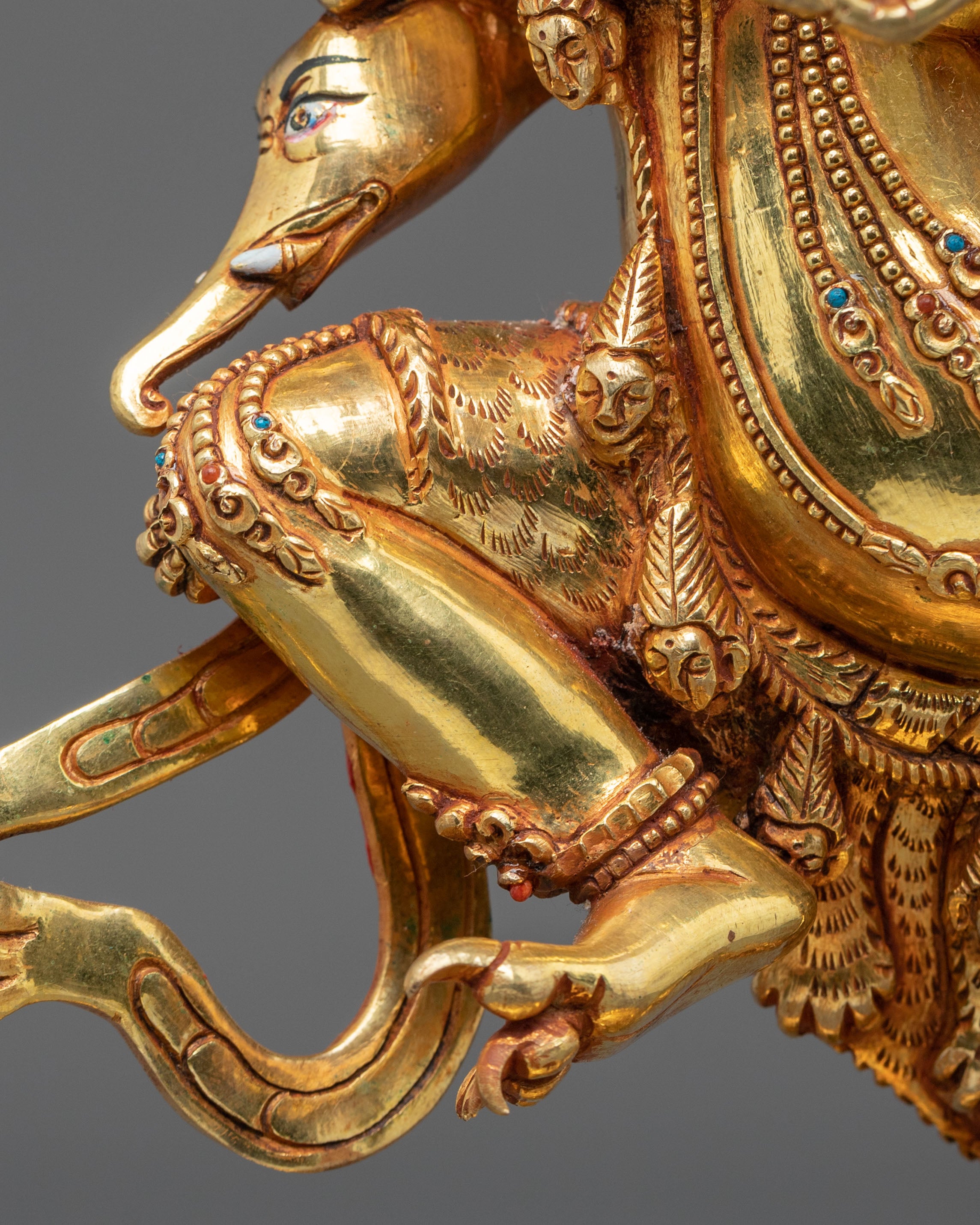 Garuda Spiritual Statue | Handcrafted 24K Gold Gilded Figurine