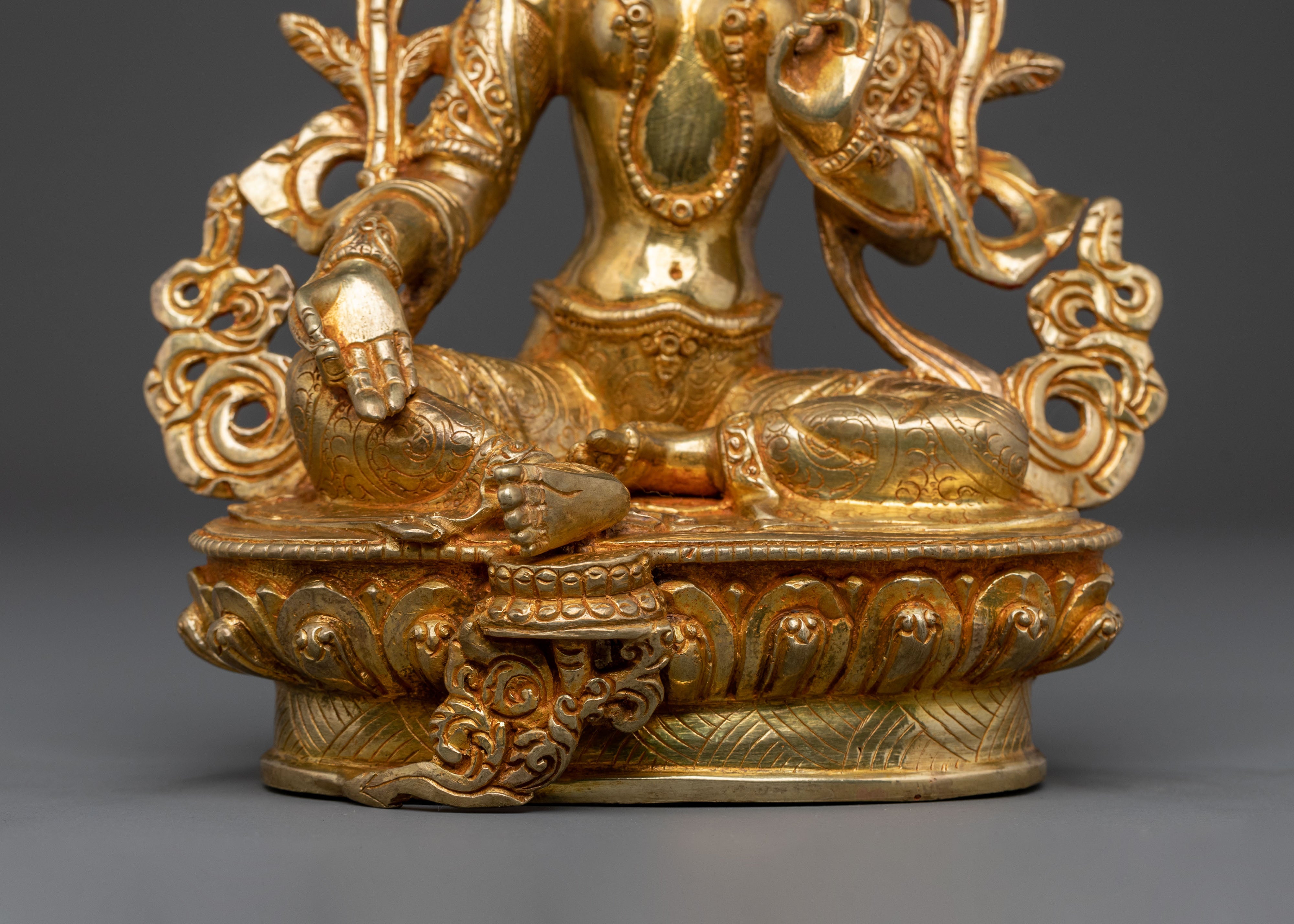 21 Tara: Handcrafted 24K Gold Gilded Statue Set