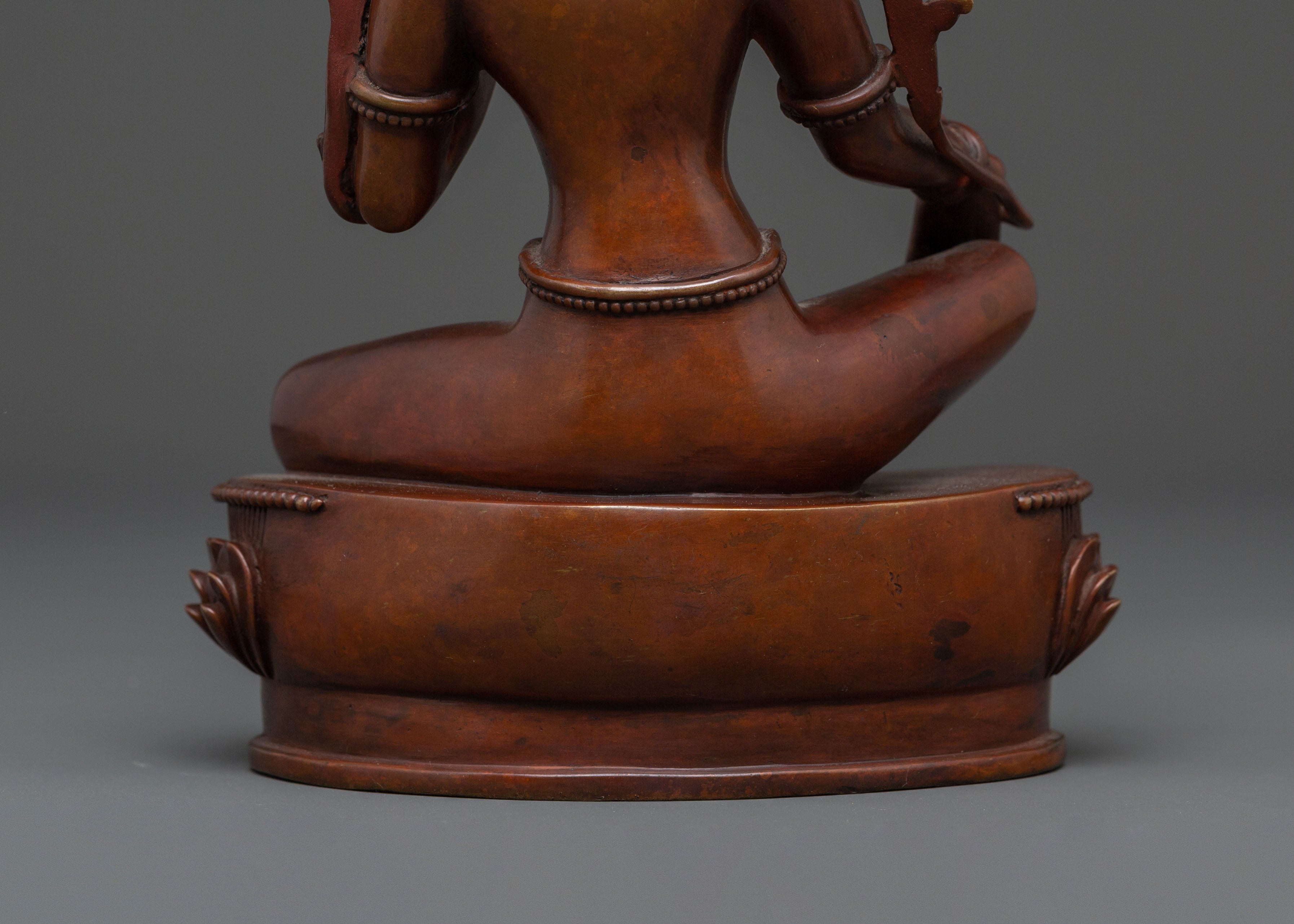 Mother Green Tara Statue | Oxidized Copper Body