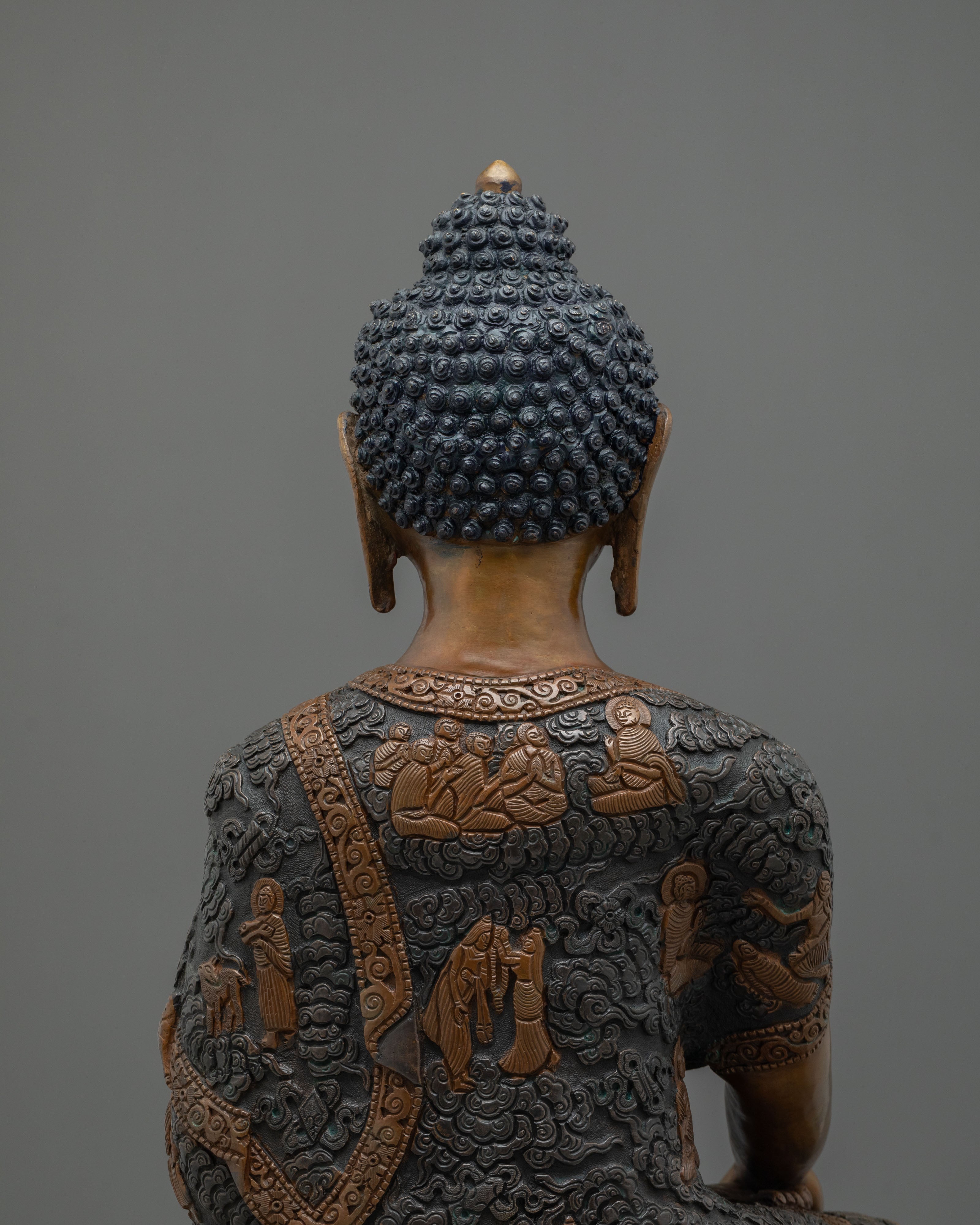 Shakyamuni Buddha Statue | Oxidized Figurine with Acrylic Painting