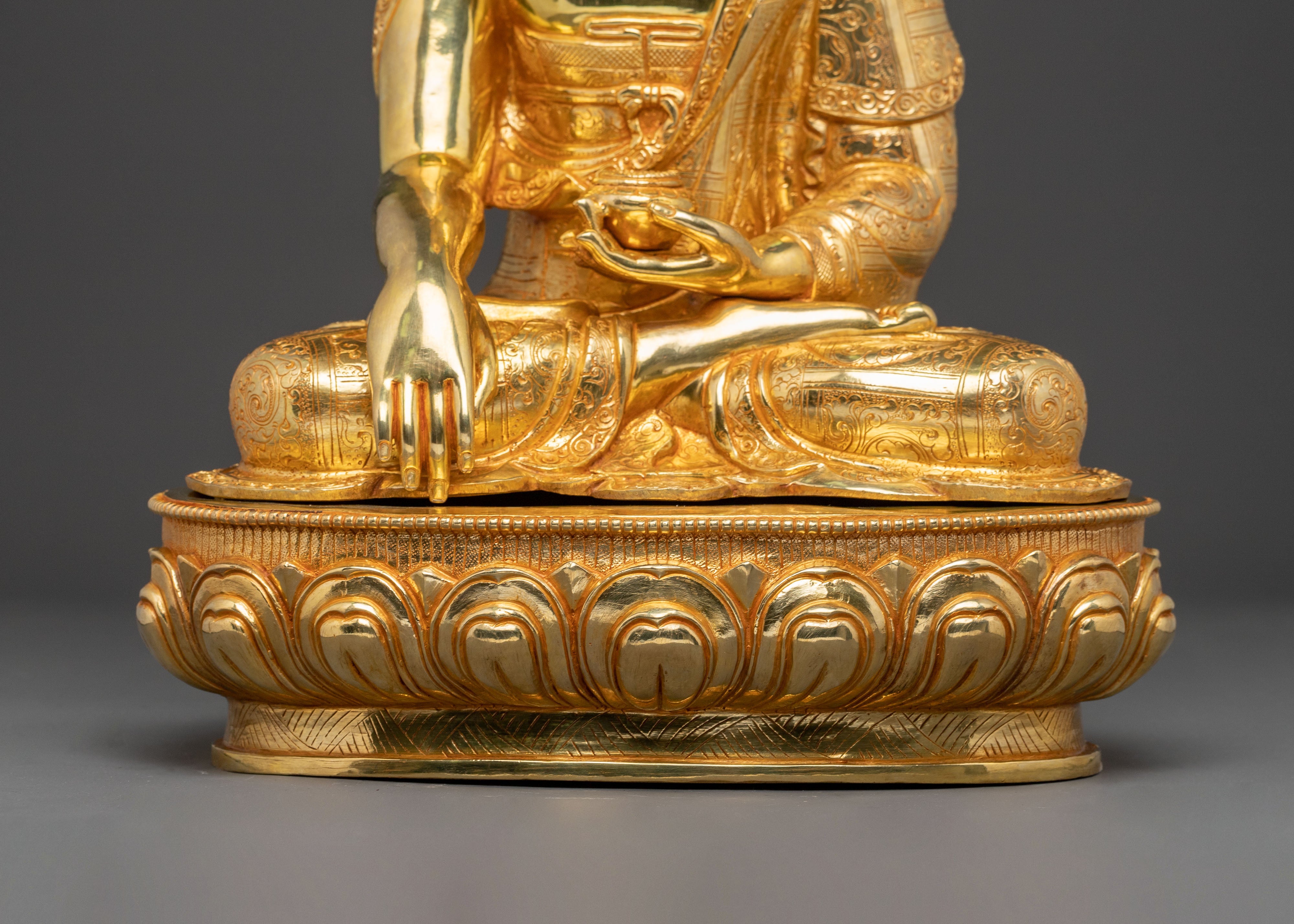 Himalayan Gautama Buddha Copper Statue | Dharma Teacher Figurine