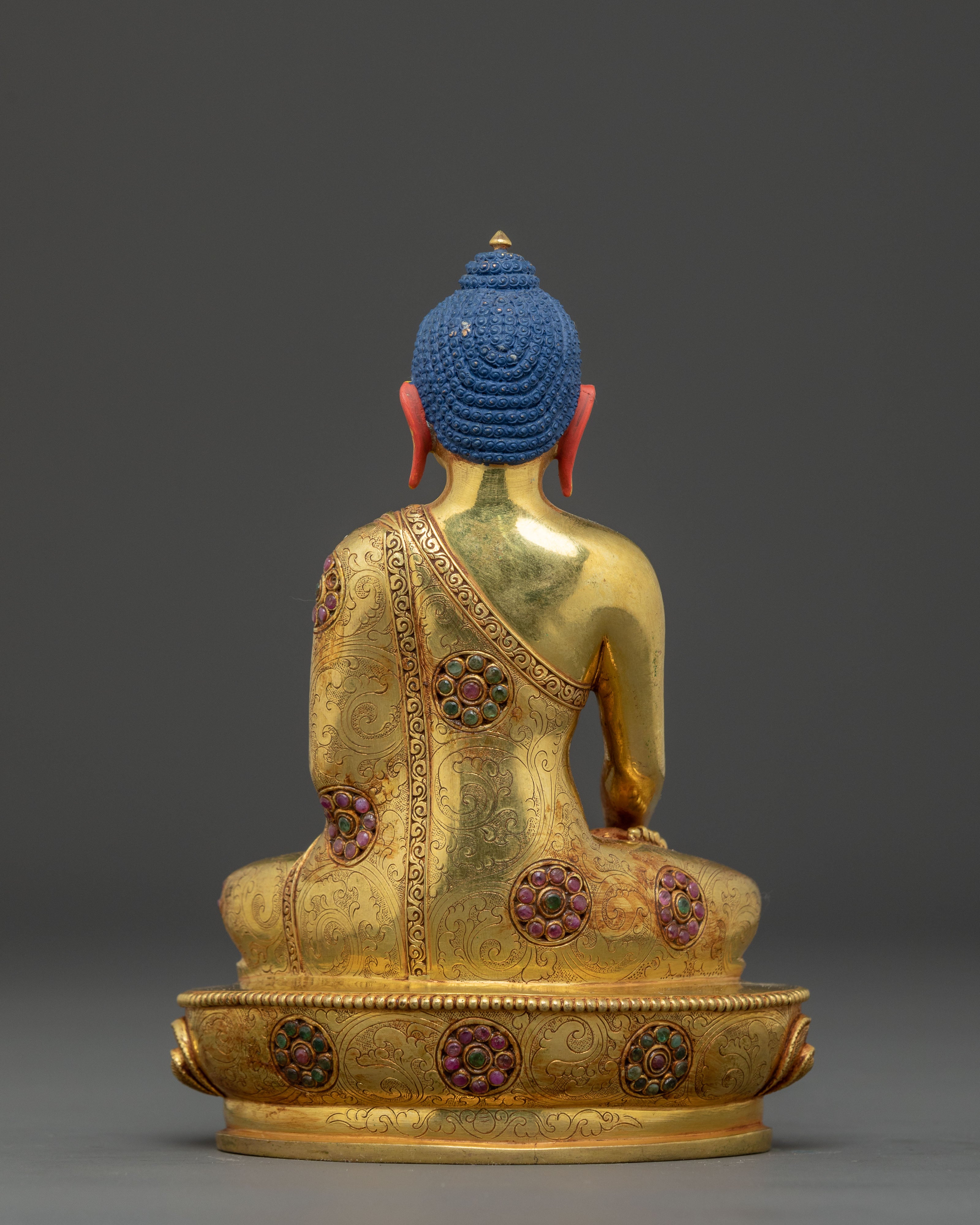 Three Buddhas Sacred Statue Set | Handcrafted 24K Gold Gilded Buddhist Sculptures