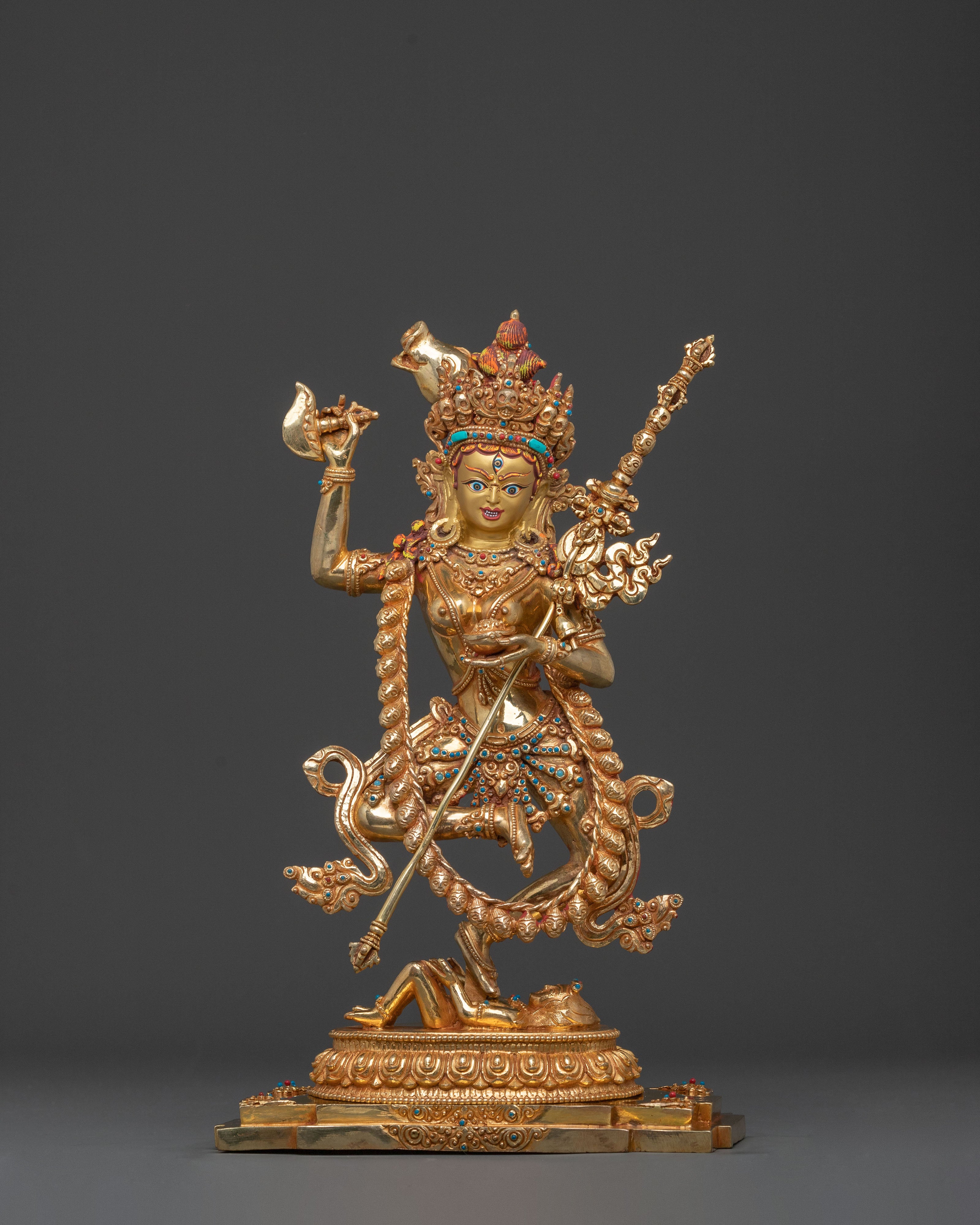 Dorje Phagmo Divine Sculpture: 24K Golden Figure