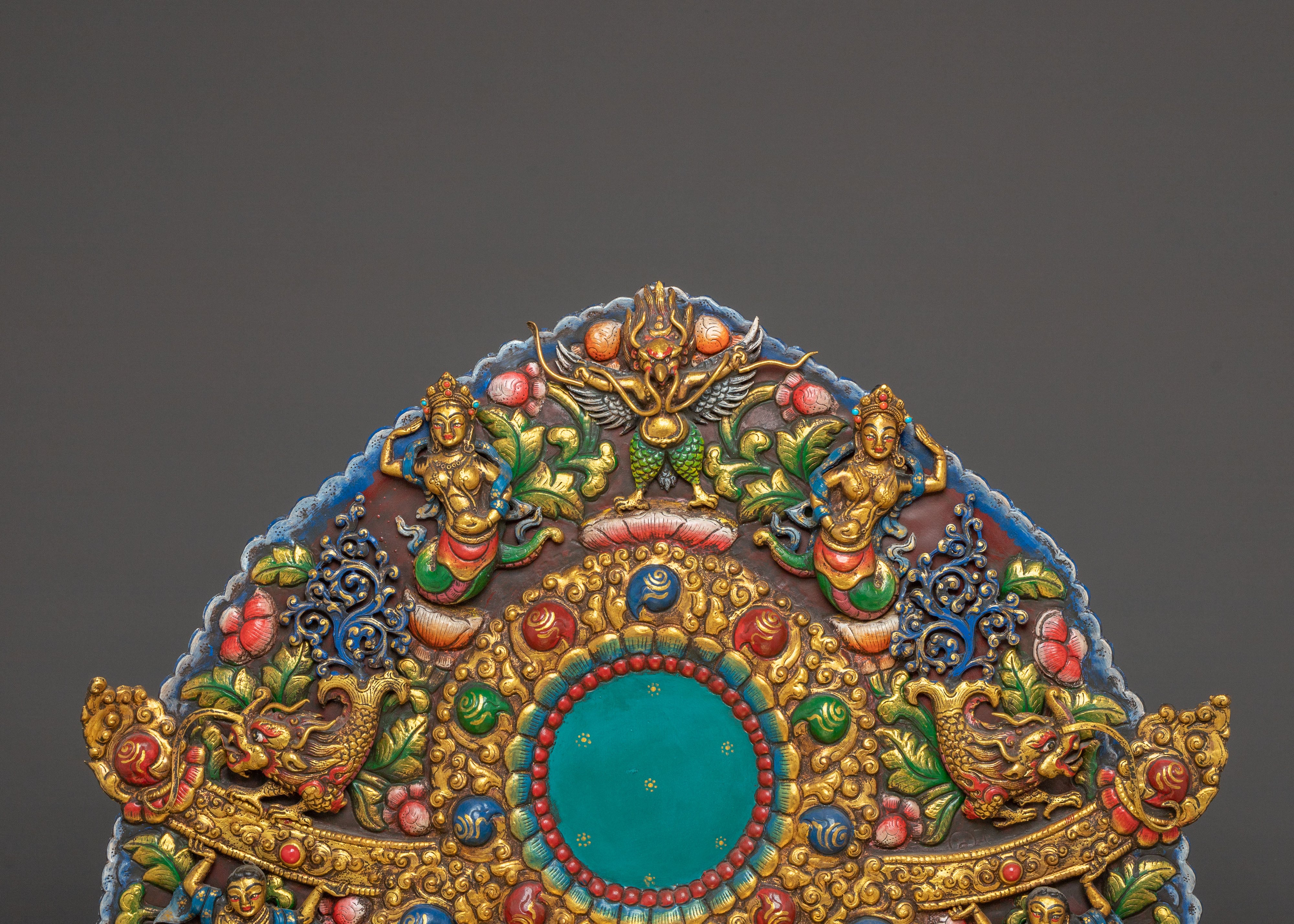Sacred Throne: 24K Gold Gilded Art