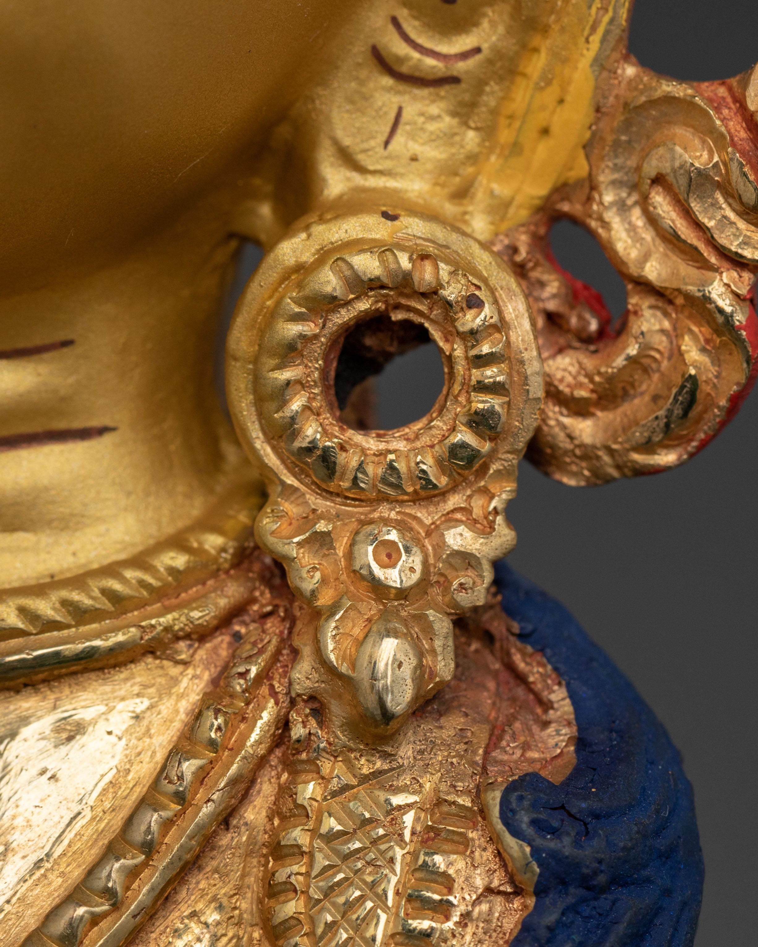 Amitayus Fire Gold Gilded Figurine | Home Decor
