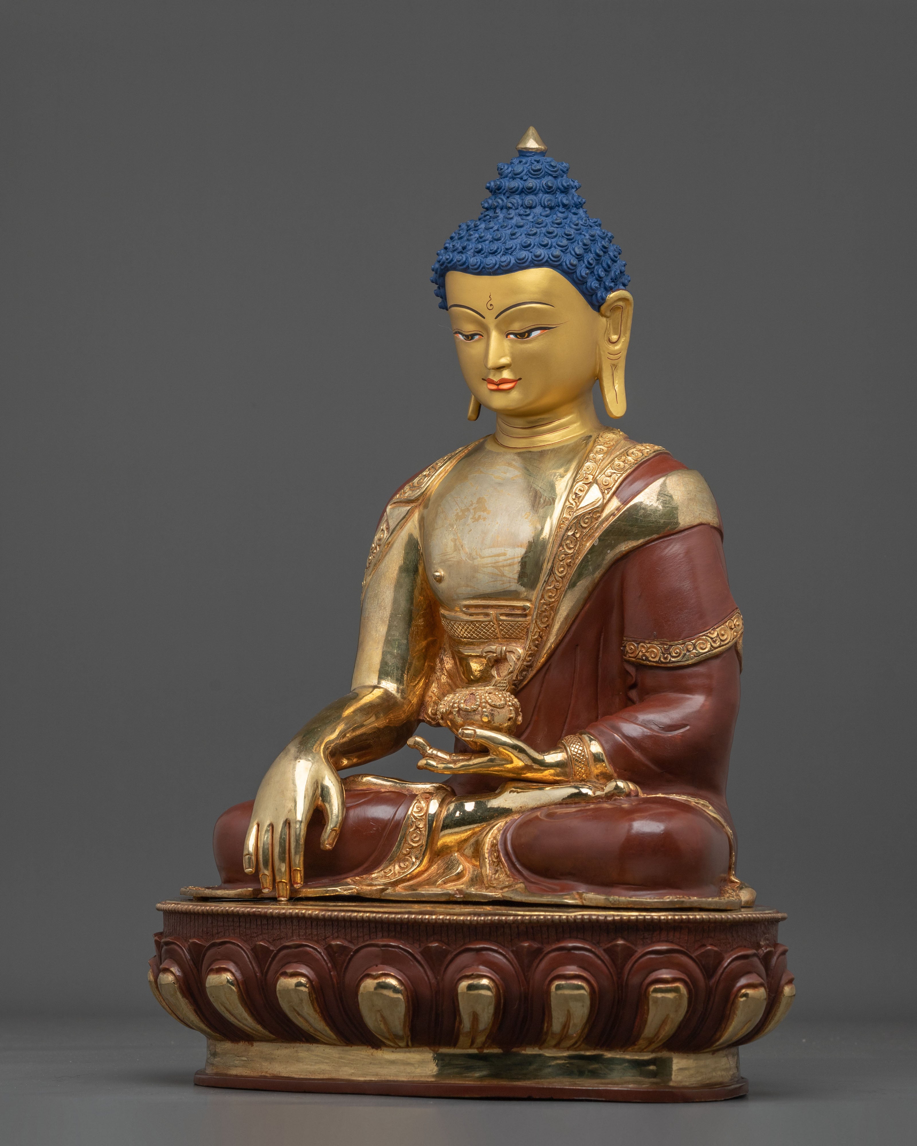 Shakyamuni Buddha Copper Sculpture | Altar Decor