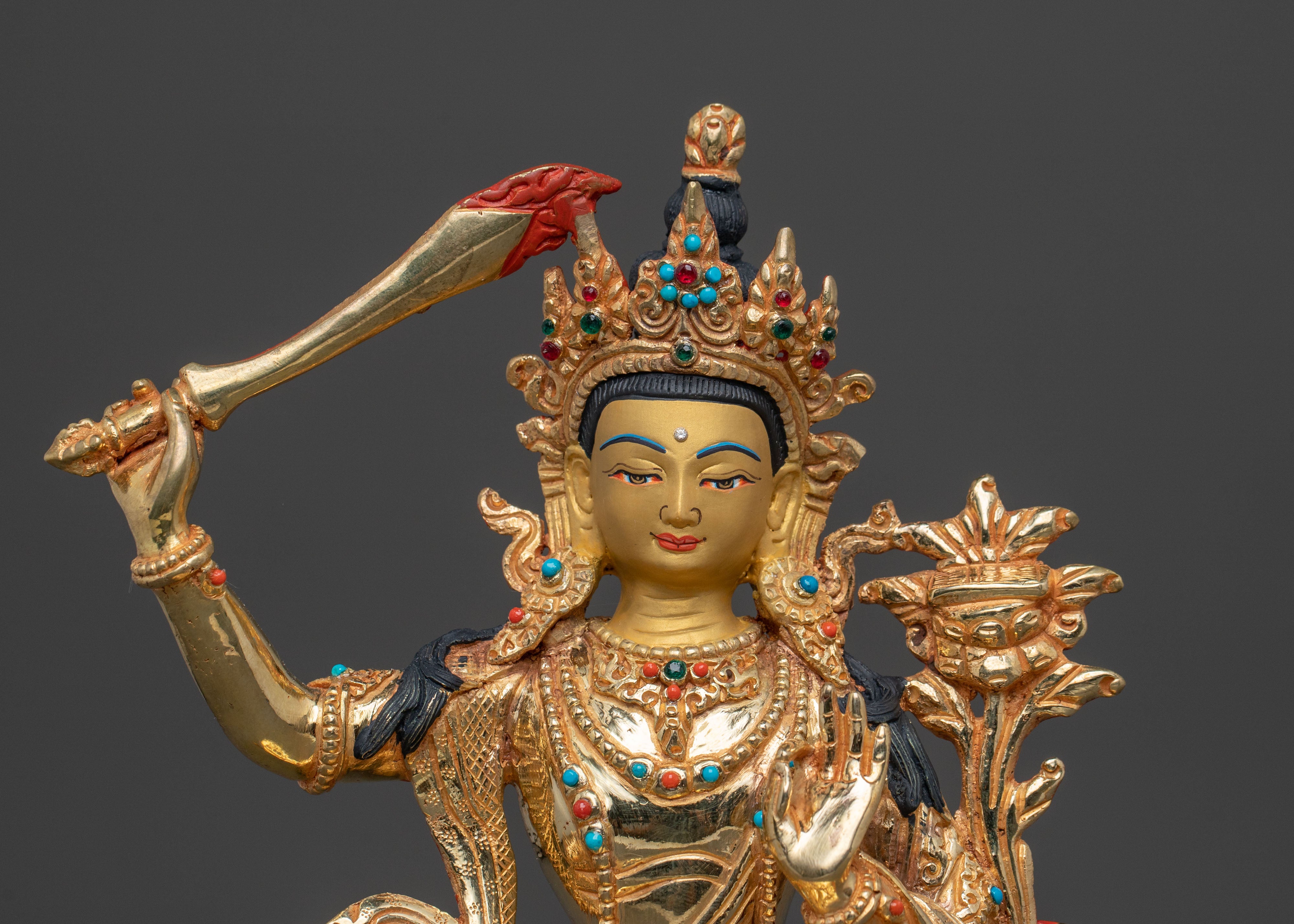 Traditional Manjushri Bodhisattva Statue | Home Decor
